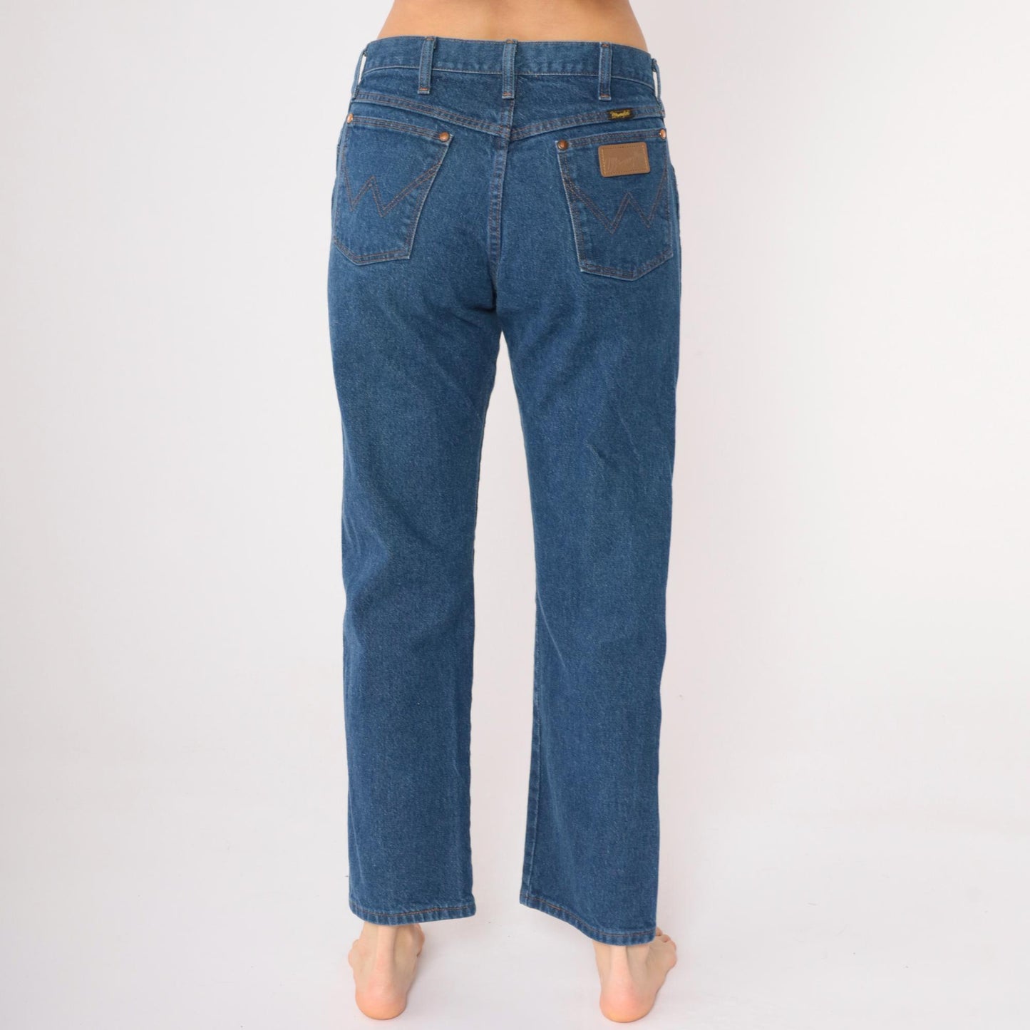 90s Wrangler Men's Jeans High Rise Straight Leg Blue Denim 32x30