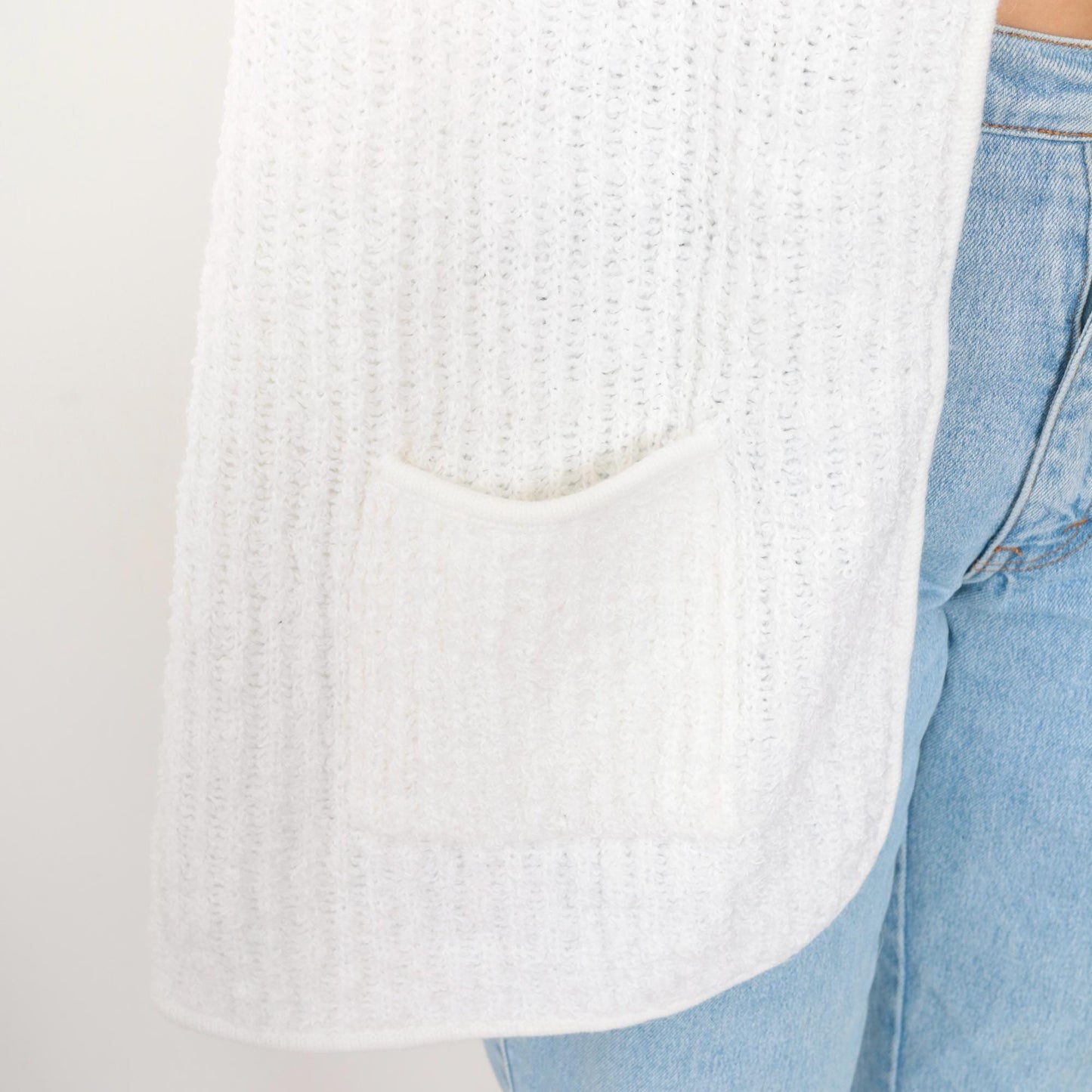 80s Sideffects Plus White Knit Vest Open Front Pockets Sleeveless Extra Extra Large XXL