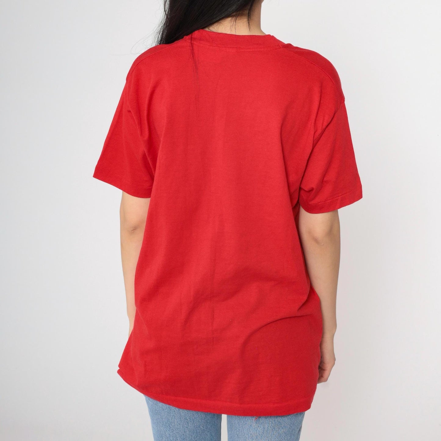 90s Screen Stars 1st A Team Builder T-Shirt Red Graphic Crewneck Extra Large XL