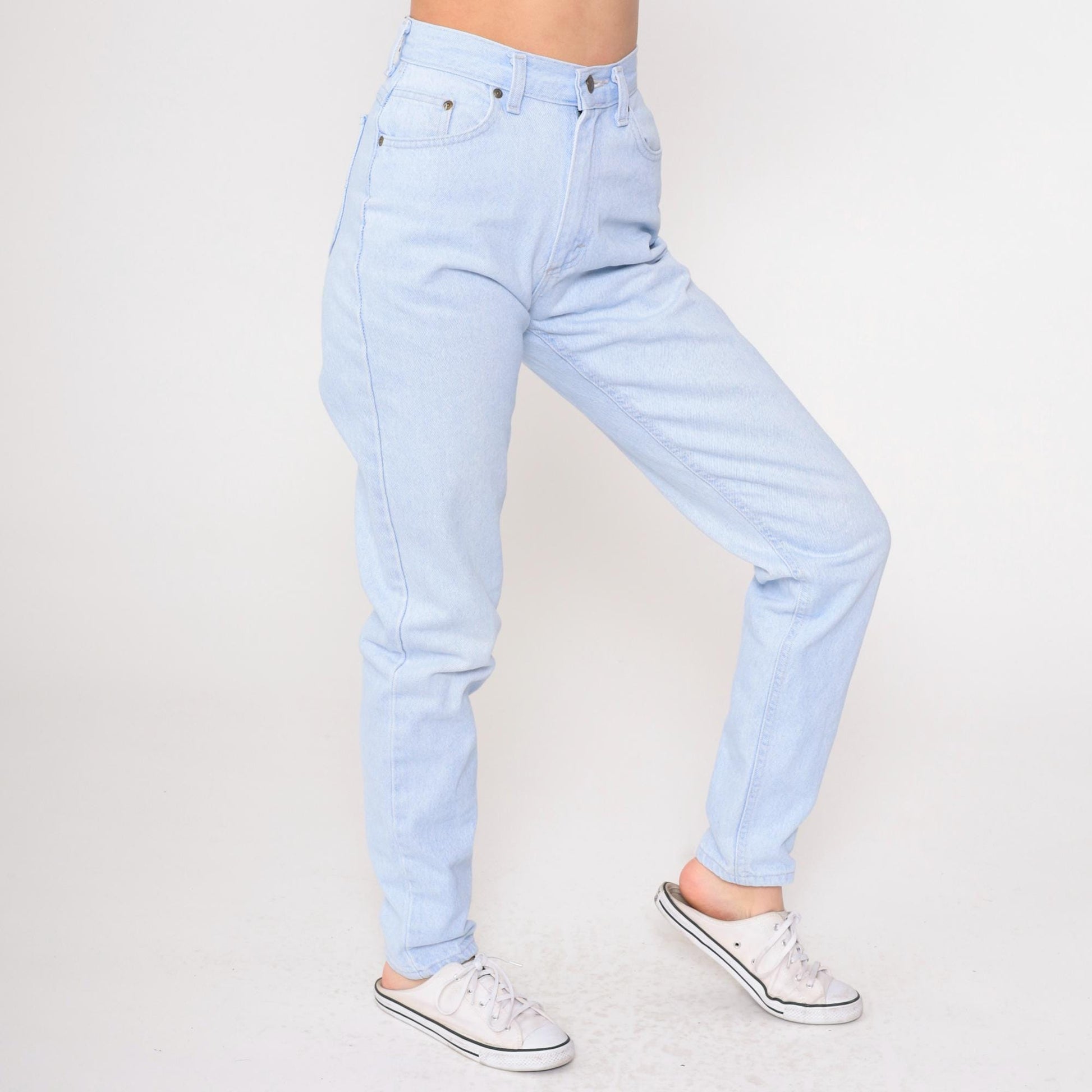 90s Lee Riders High Waist Tapered Light Wash Denim Jeans Extra Small