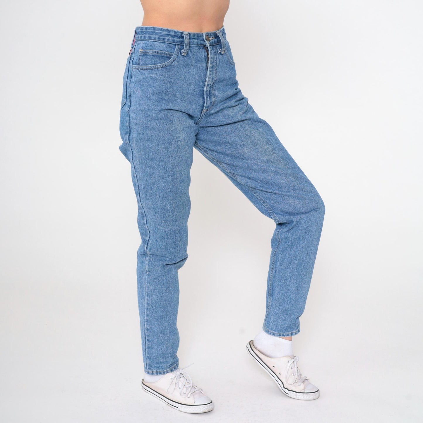 90s Guess High Waisted Tapered Jeans Blue Denim Small S
