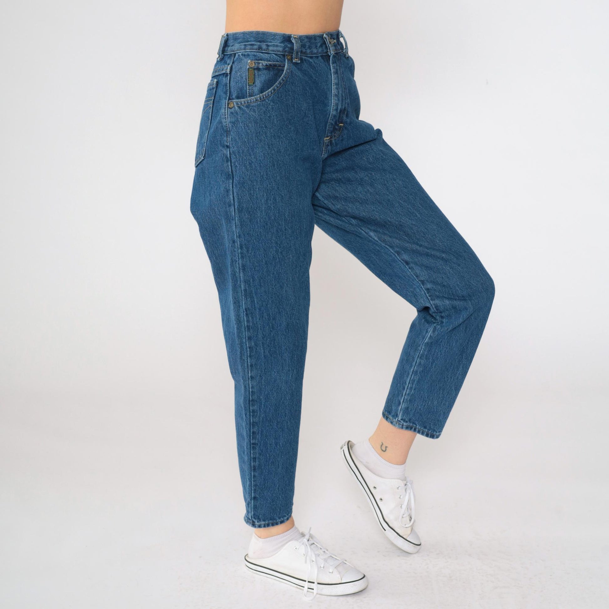 90s Dillard's Drygoods Mom Jeans Blue Denim High Rise Tapered Small Short