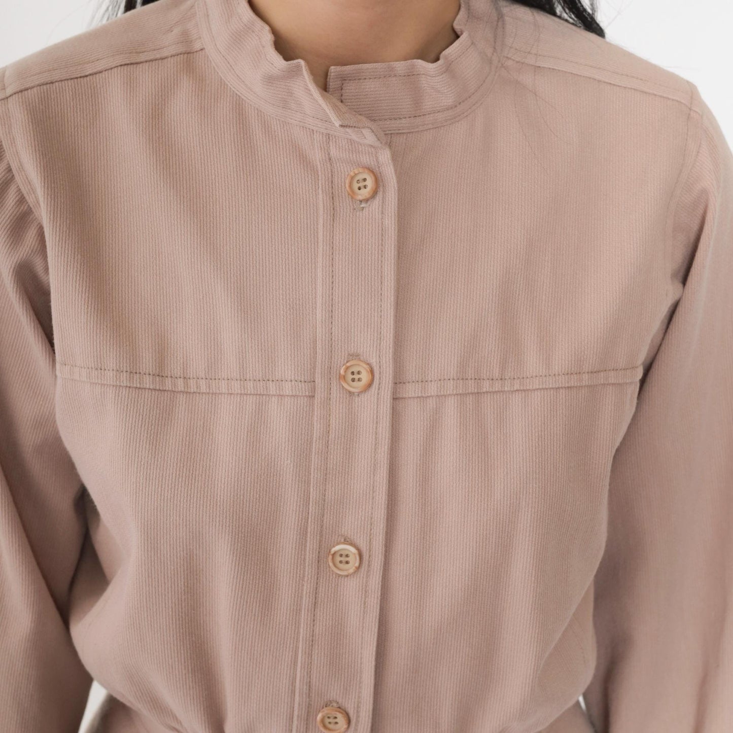80s Warm Taupe Utility Jumpsuit Wide Leg Pleated Button Front Extra Small