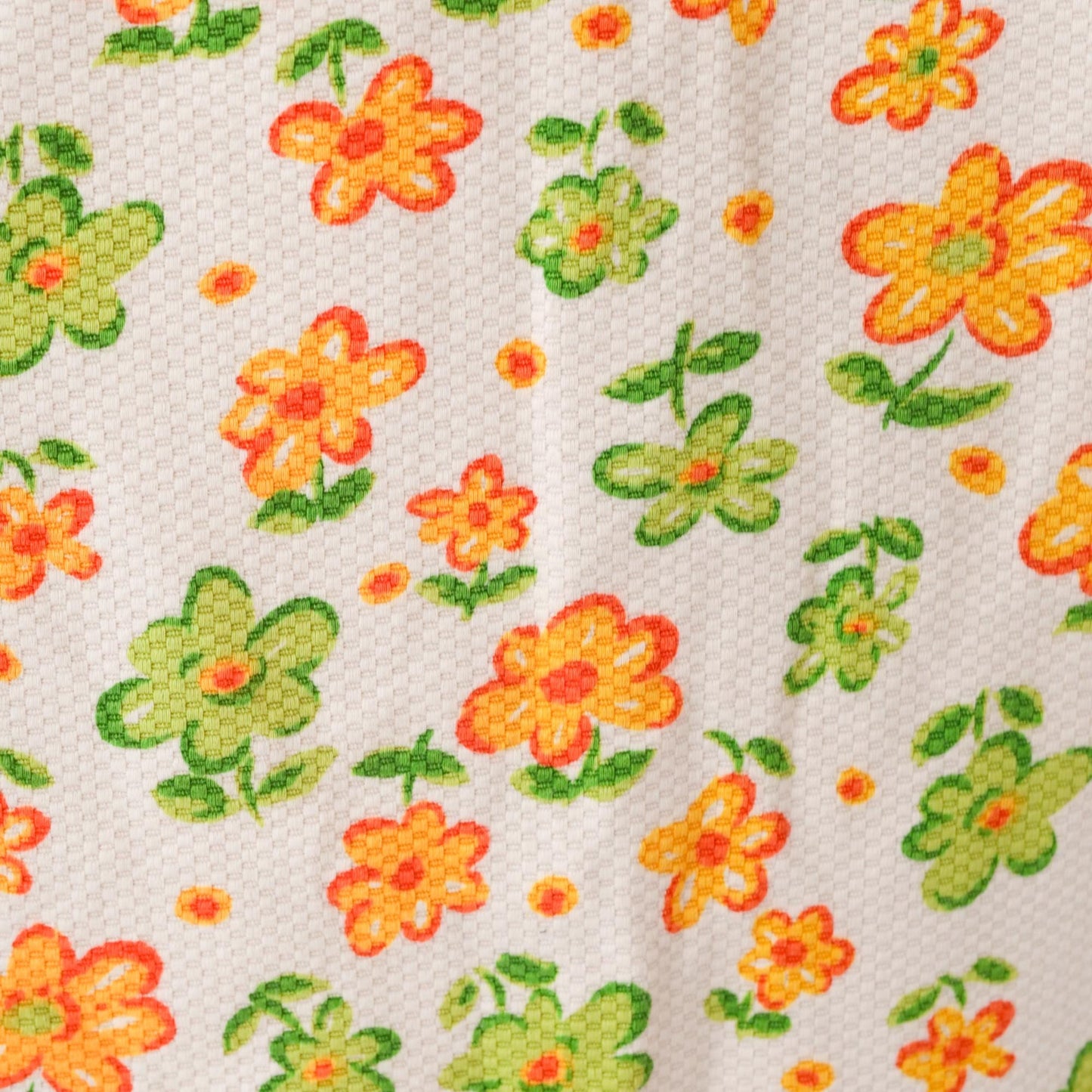 90s Floral Mini Dress White Yellow Green Shift Sleeveless Medium