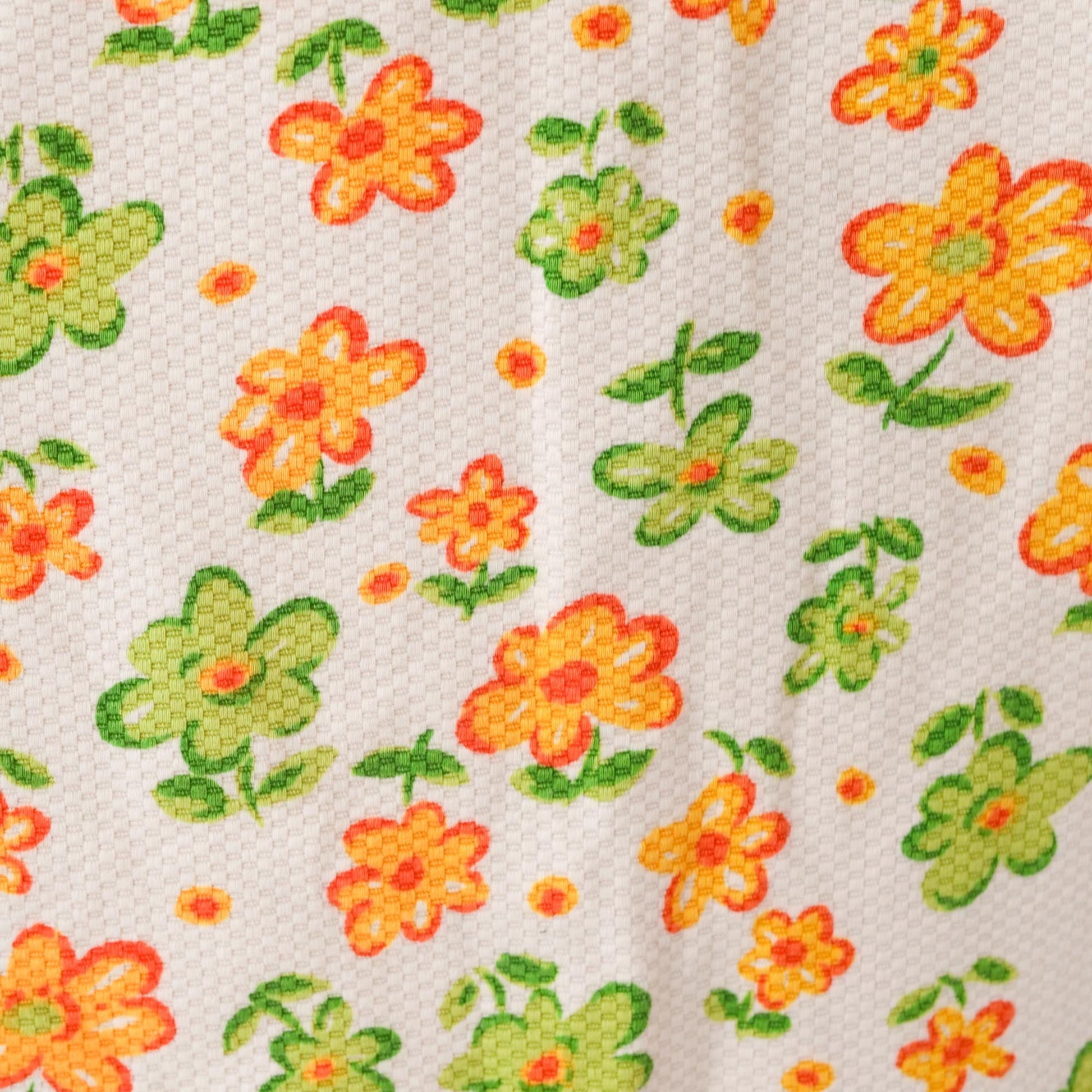 90s Floral Mini Dress White Yellow Green Shift Sleeveless Medium