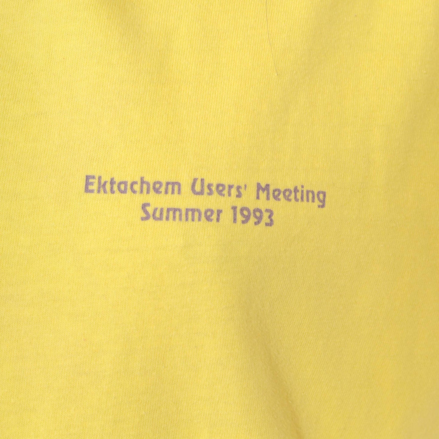 1993 Ektachem Users Meeting T-Shirt Yellow Sun Graphic Medium