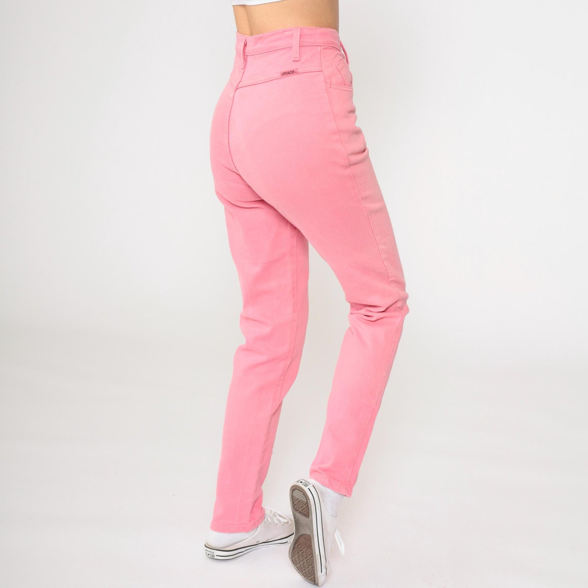 90s Jordache Pink High-Waist Straight Jeans Size 4