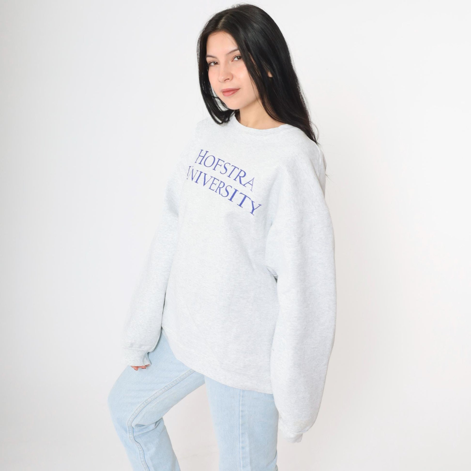 90s Hofstra University Heather Grey Crewneck Sweatshirt Extra Large XL
