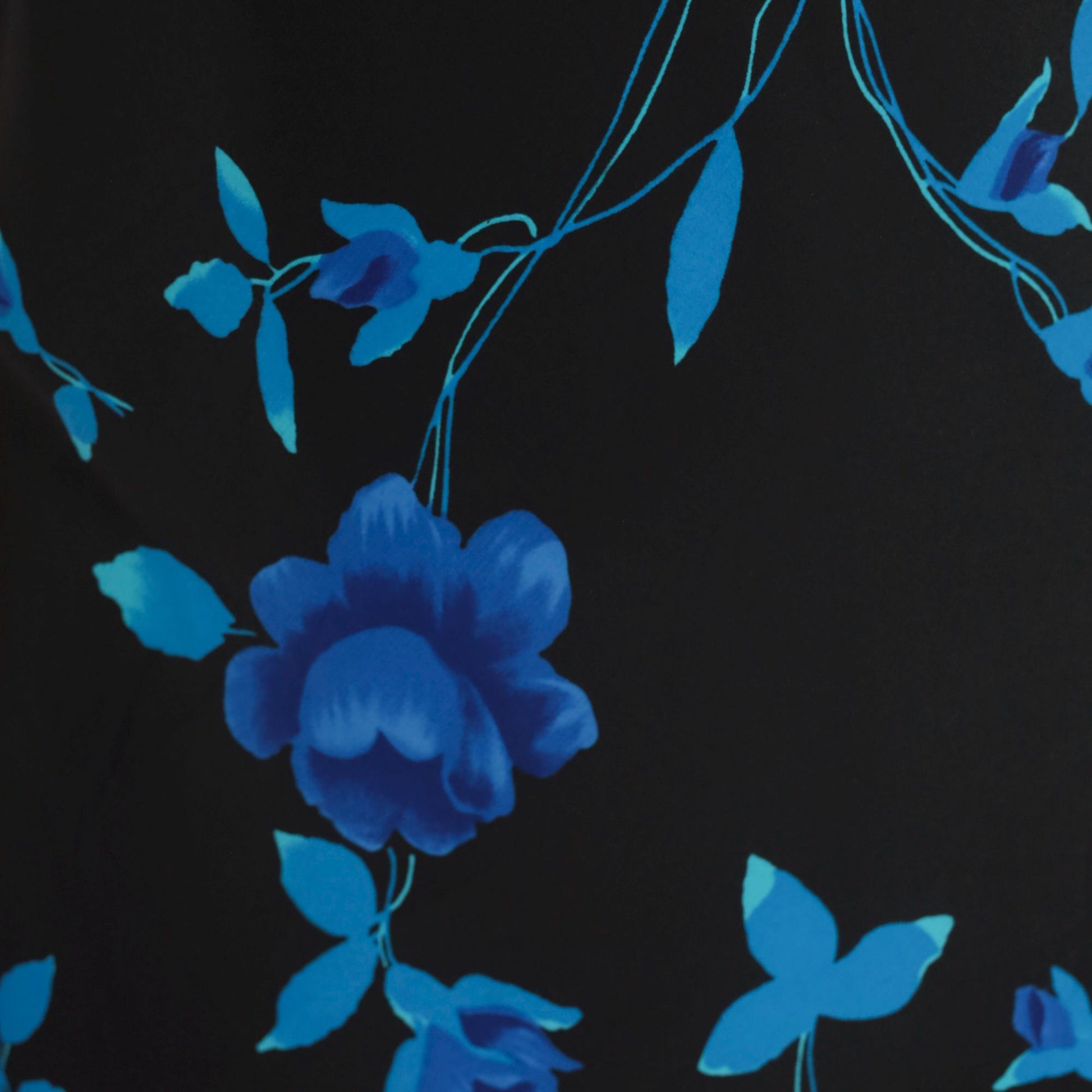 90s Jodi Michaels Floral Maxi Dress Black Spaghetti Strap Criss-Cross Medium
