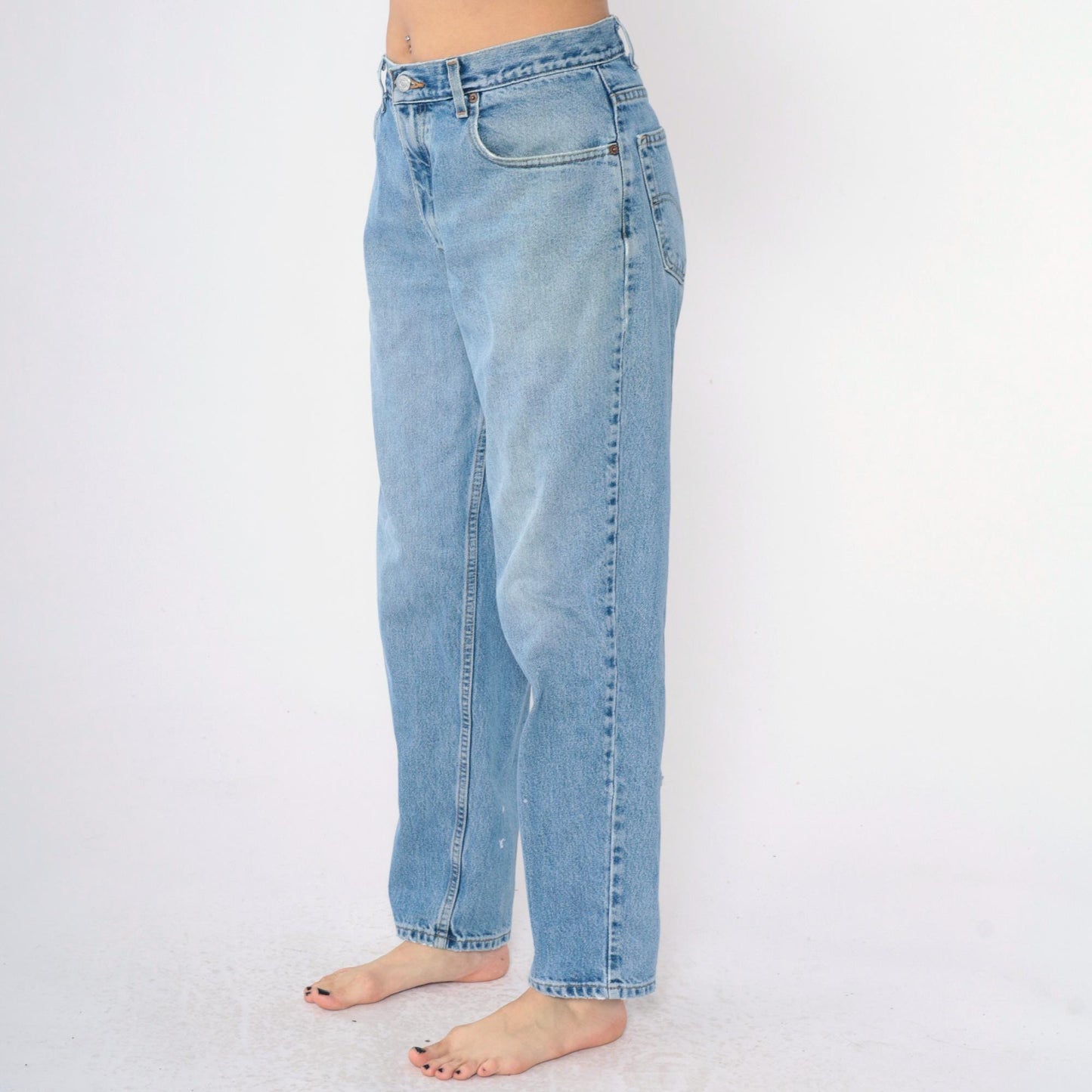 90s Levi's 560 High Waist Tapered Jeans Blue Denim Men's 32x32