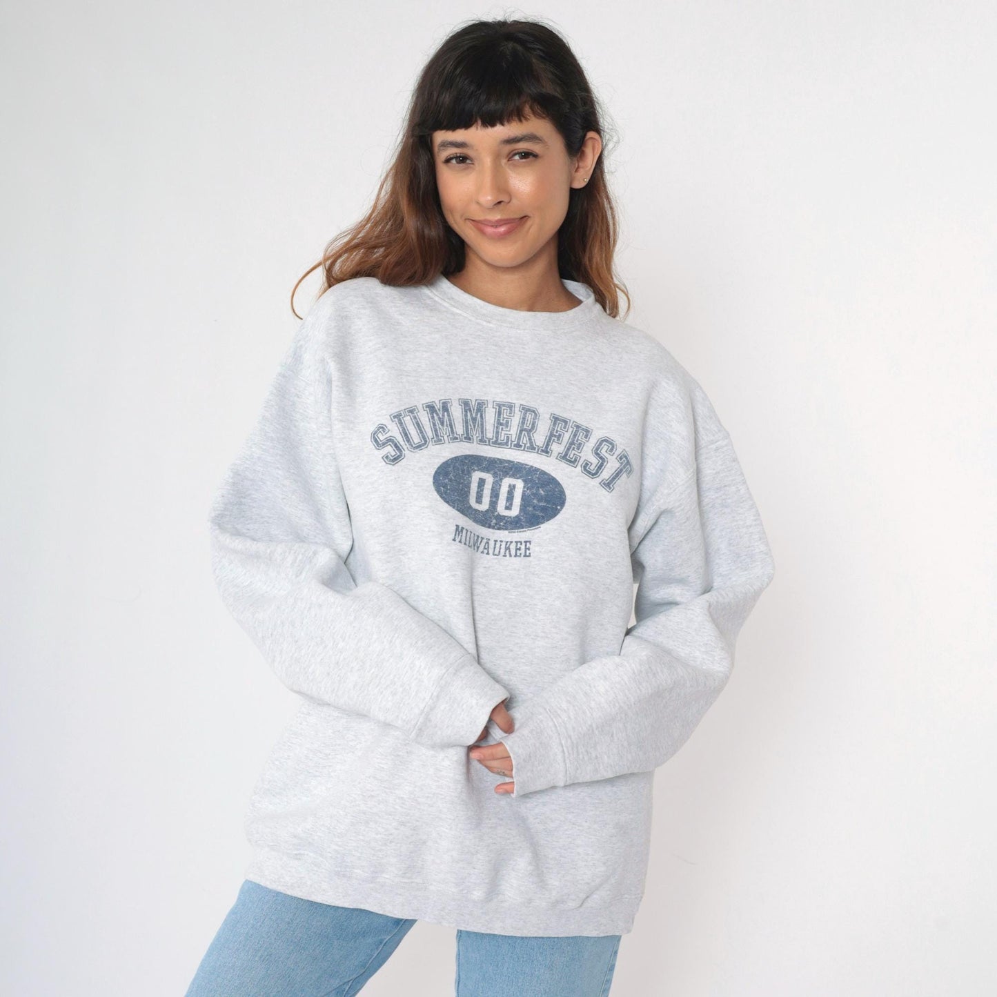 2000 Summerfest Milwaukee Music Festival Sweatshirt Grey Graphic XXL