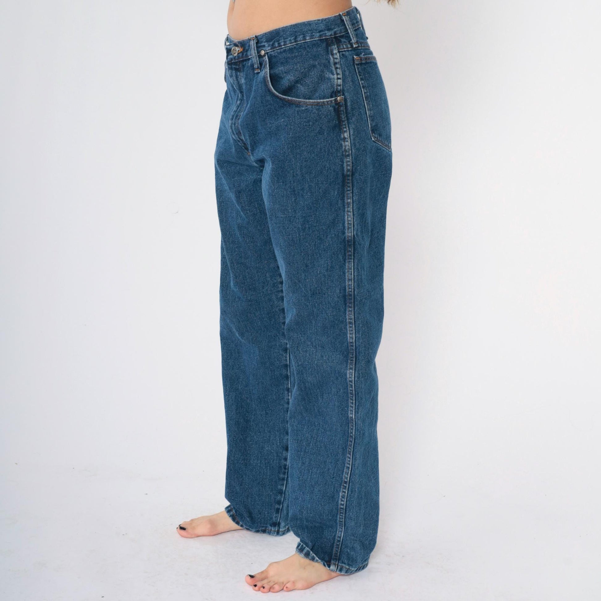 Y2K Twenty X High Waist Straight Leg Blue Denim Jeans Men's 34/35 x 32