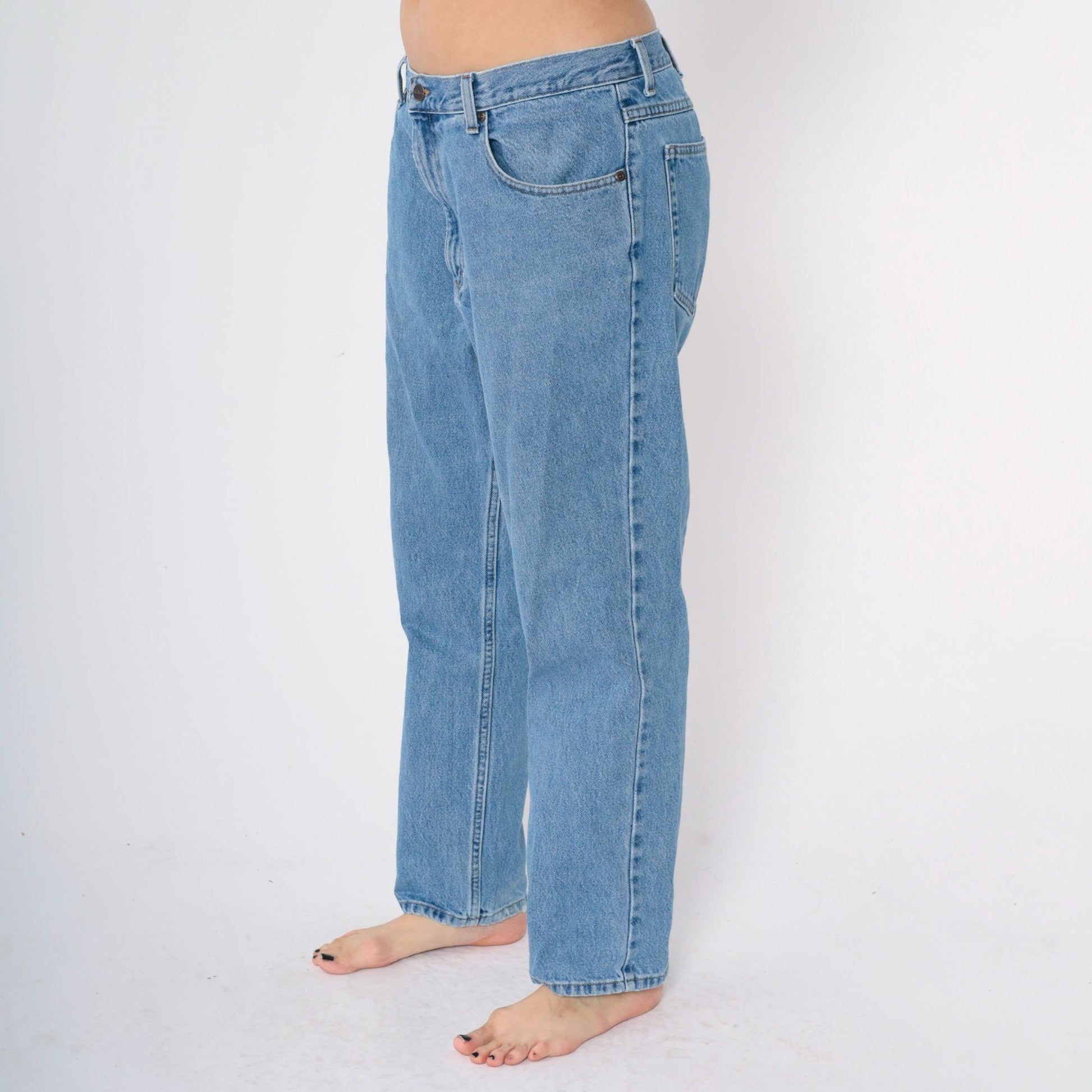 Y2K L.L. Bean Classic Fit Straight Leg High Rise Jeans Blue 37x29