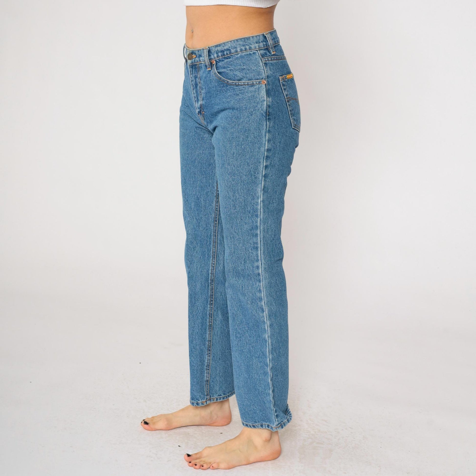 90s Jordache Bootcut Jeans Blue High Rise Cotton Denim Small 28