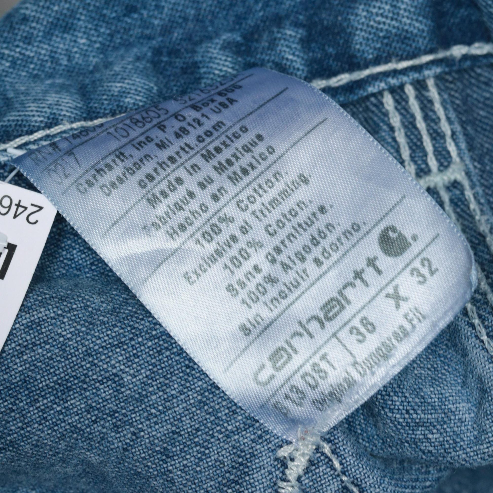 Y2K Carhartt Jeans Men's 36x32 High Waisted Straight Leg Denim Cargo Distressed