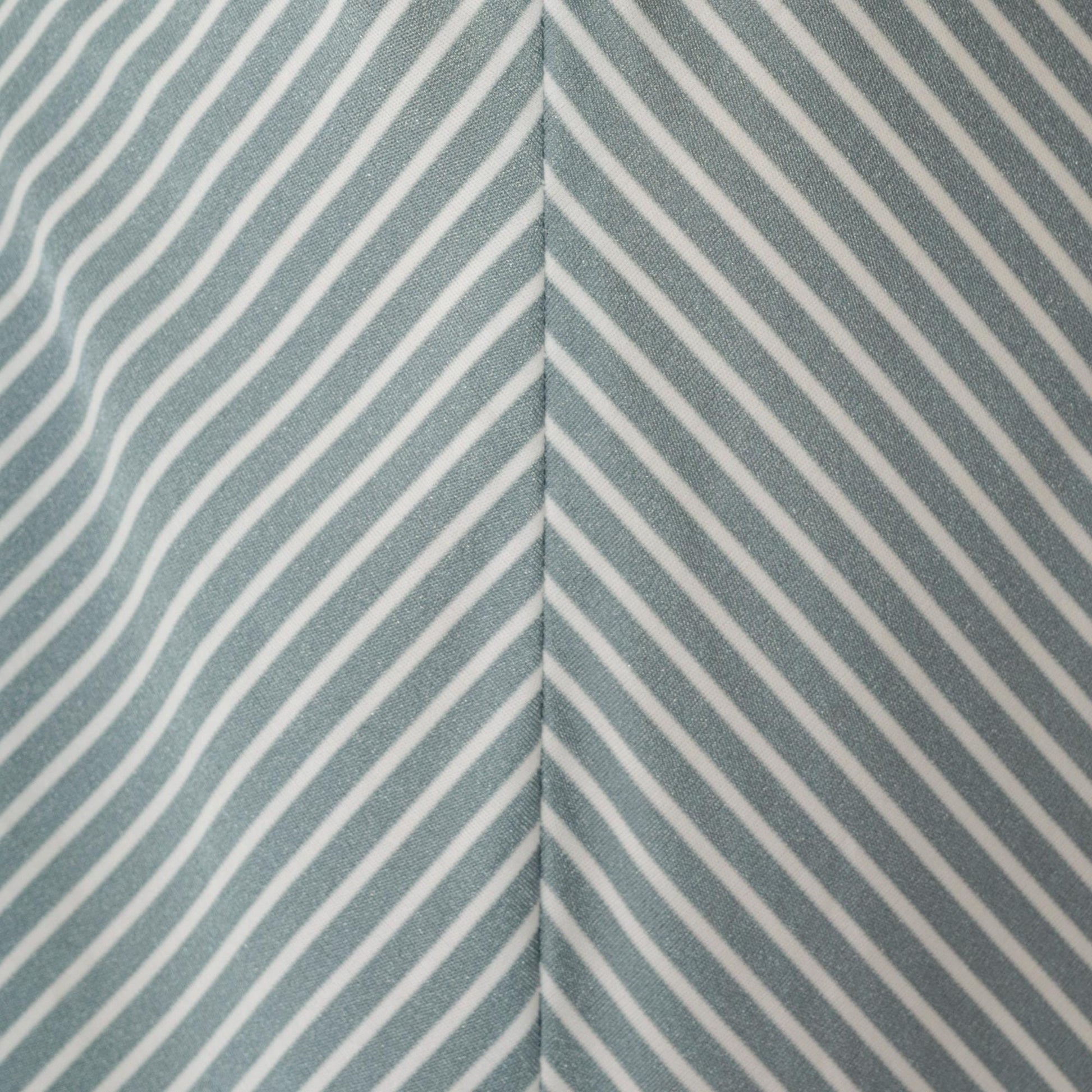 70s Chevron Striped Sundress Silver White Knee-Length Tank Small