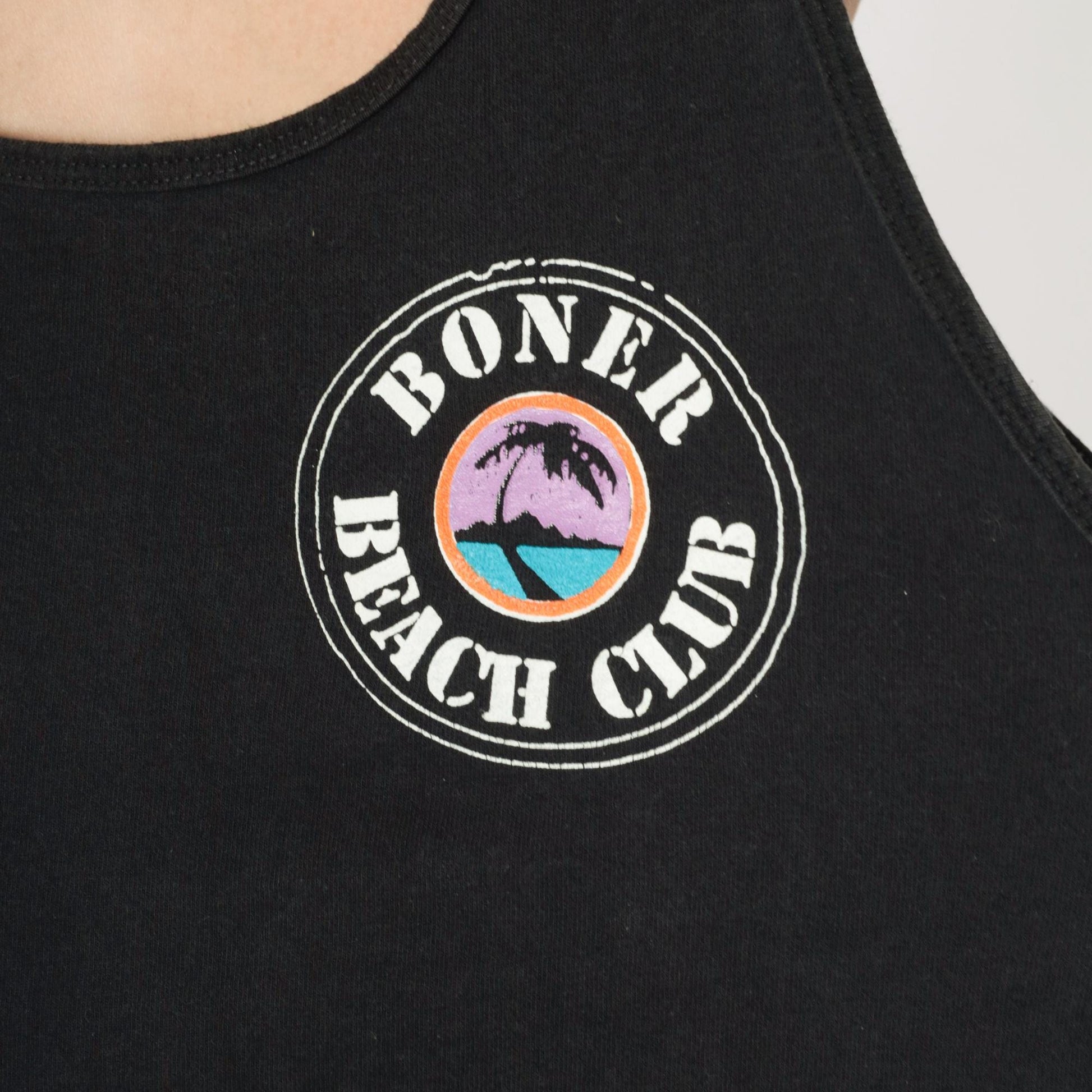 90s Brandmeier's Boner Beach Club Tank Top Chicago Loop FM 98 Black XXL