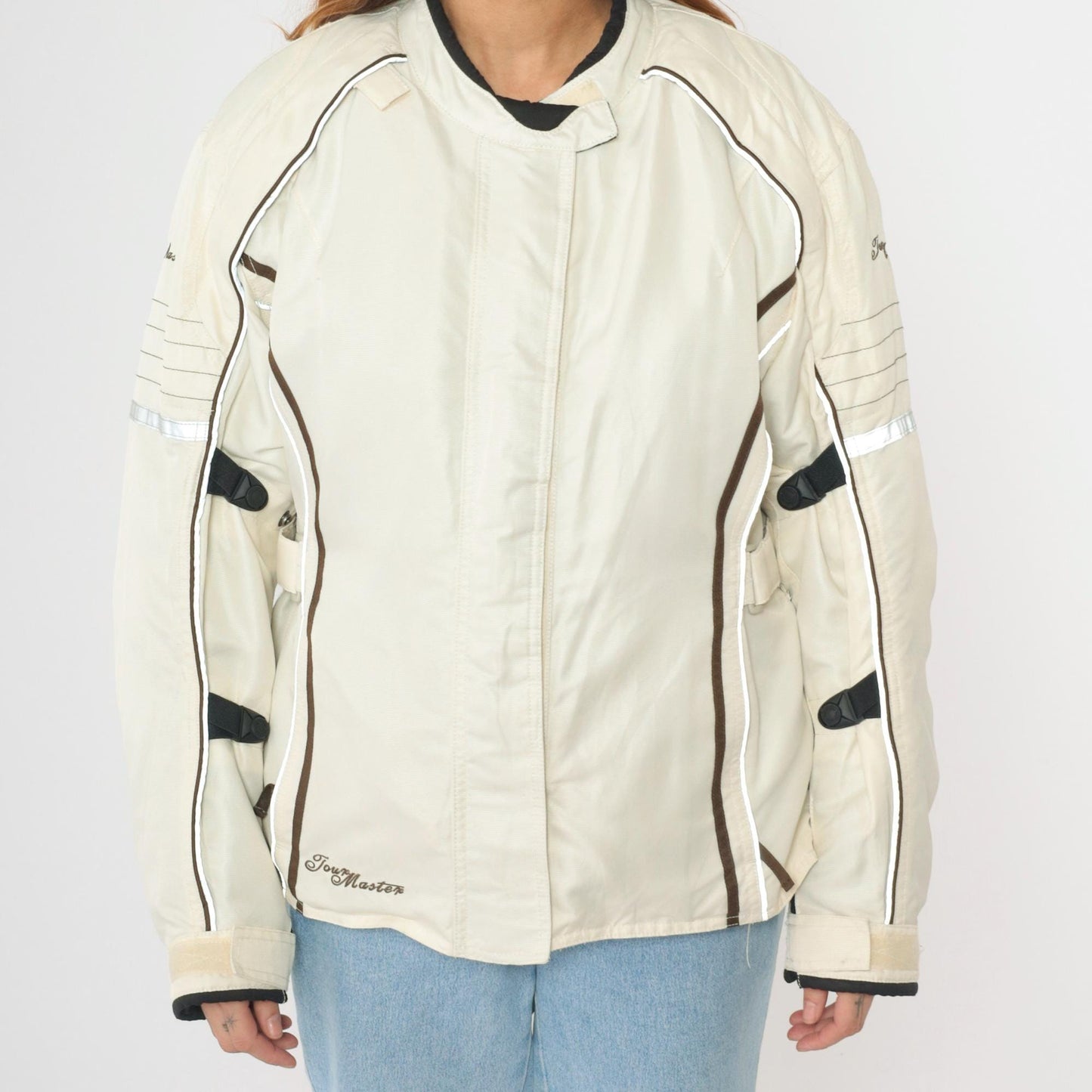 Tourmaster Trinity 3.0 Women's Motorcycle Jacket Cream Reflective Plus MD/18
