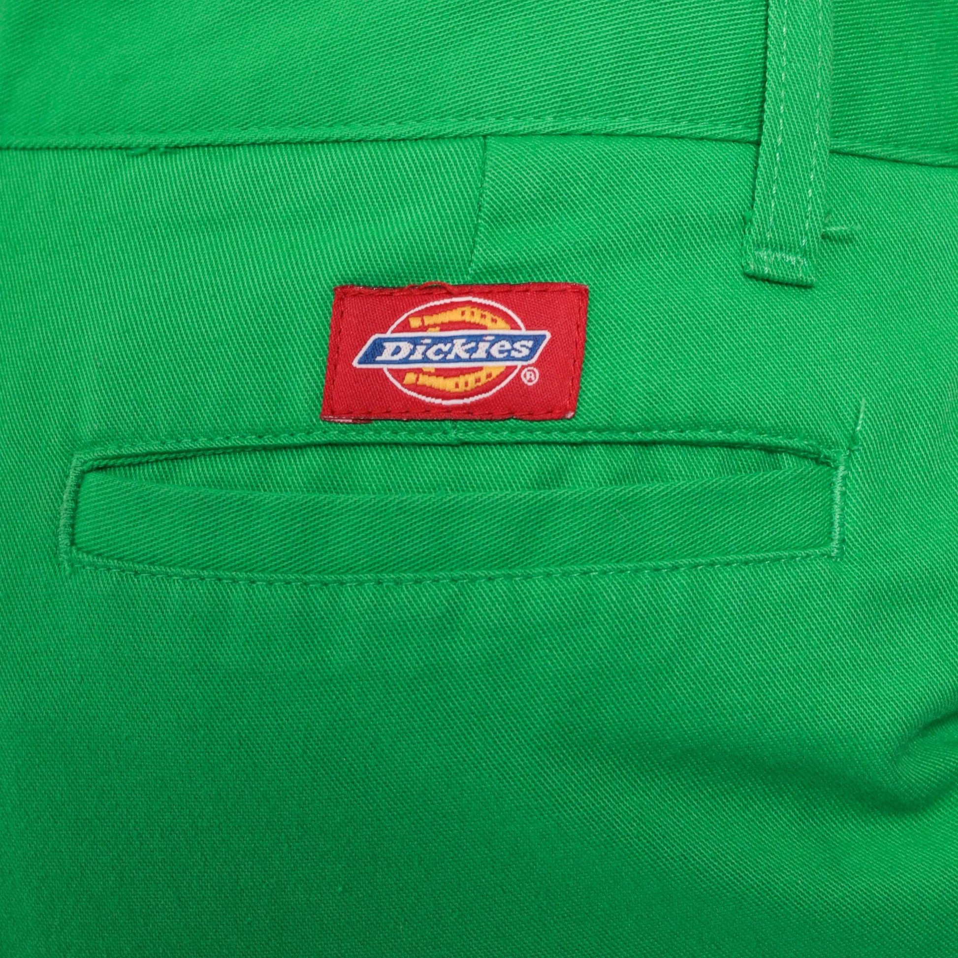 Y2K Dickies Flared Workwear Trousers Bright Green Low Rise Small 3