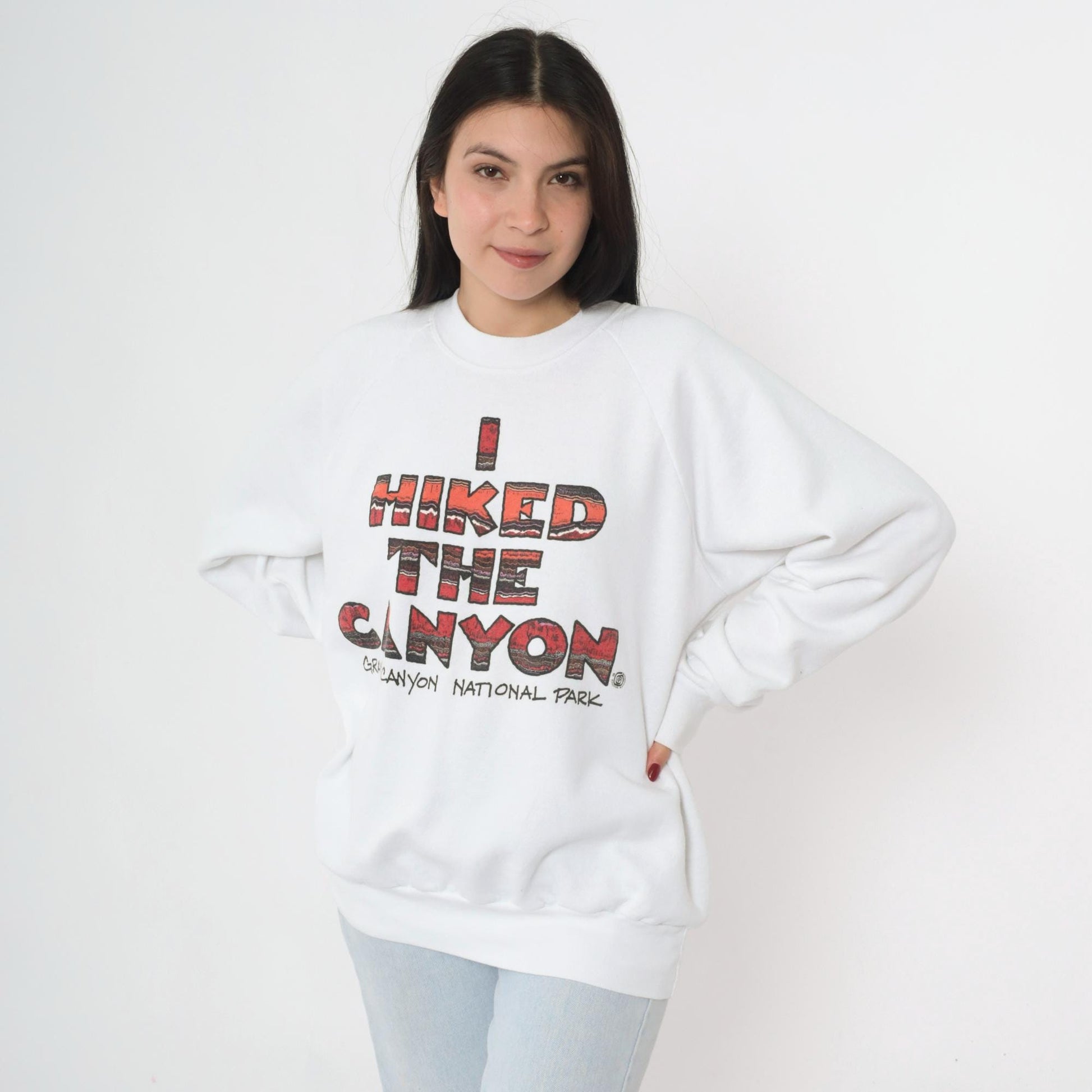 90s Grand Canyon National Park Sweatshirt I Hiked The Canyon Graphic Crewneck Extra Large