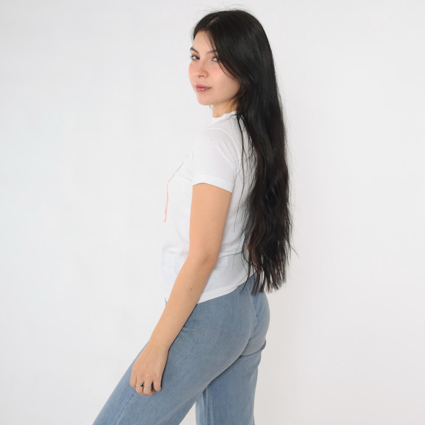 80s Nefertari Queen Egyptian Graphic Tee White Single Stitch XXS