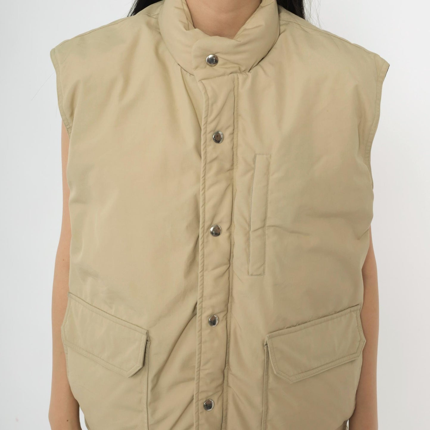 80s Orvis Tan Down Puffer Vest Goose Down Sleeveless Jacket Large