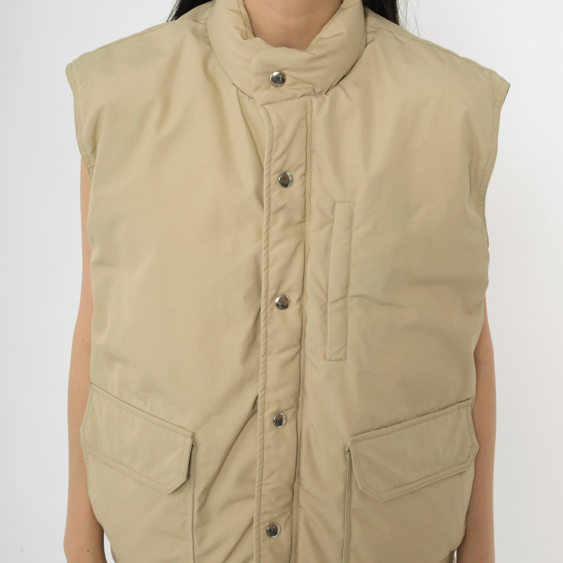 80s Orvis Tan Down Puffer Vest Goose Down Sleeveless Jacket Large