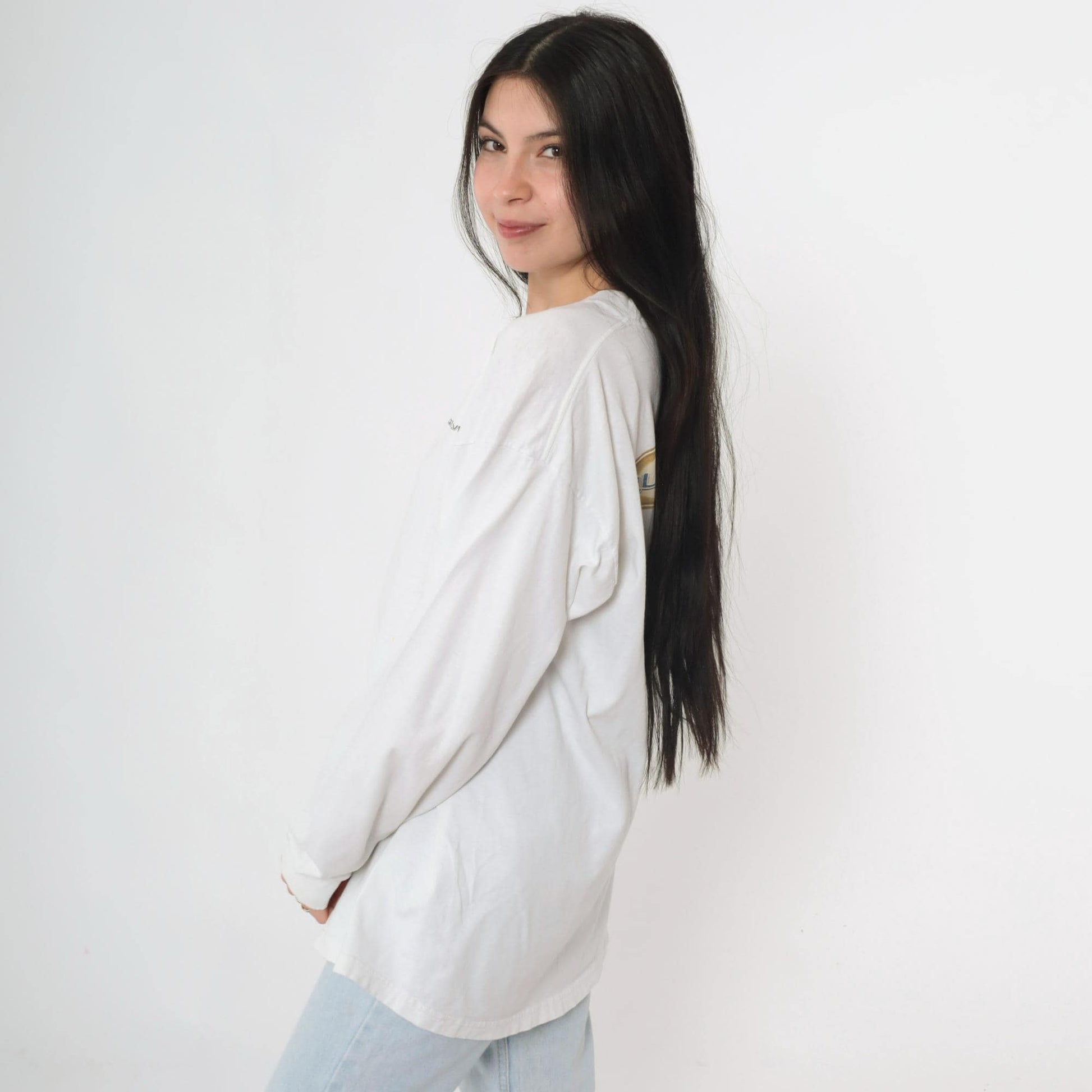90s Quiksilver Boardriding Long Sleeve Graphic T-Shirt White Extra Large XL