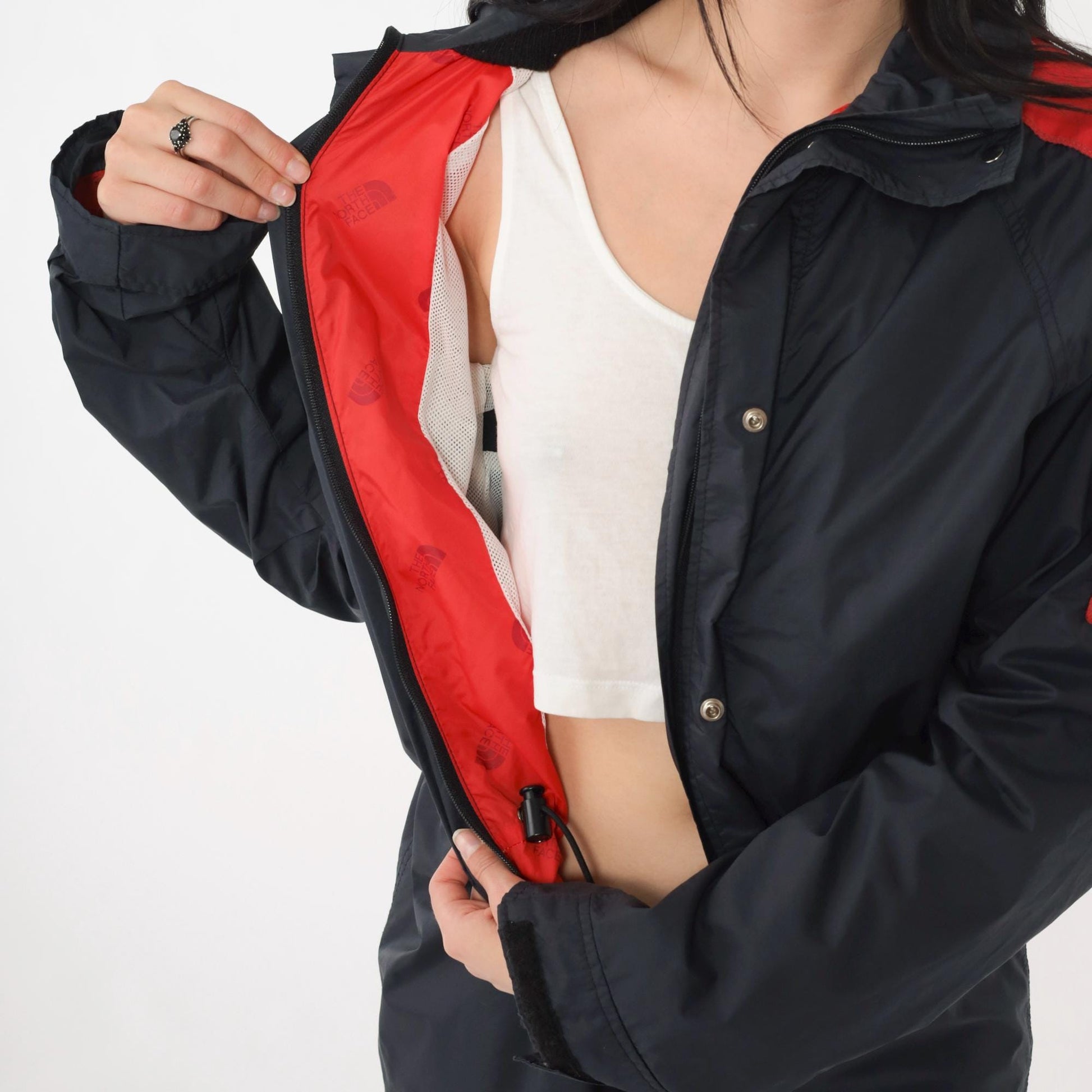 90s North Face Extreme Gore-Tex Ski Suit Black Red One-Piece Snowsuit Medium