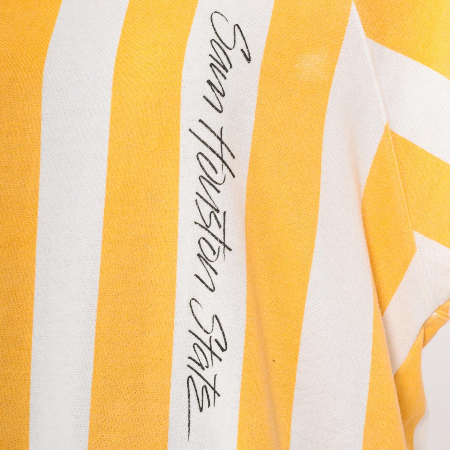 90s Sam Houston State Sweatshirt Yellow White Striped Crewneck Large L