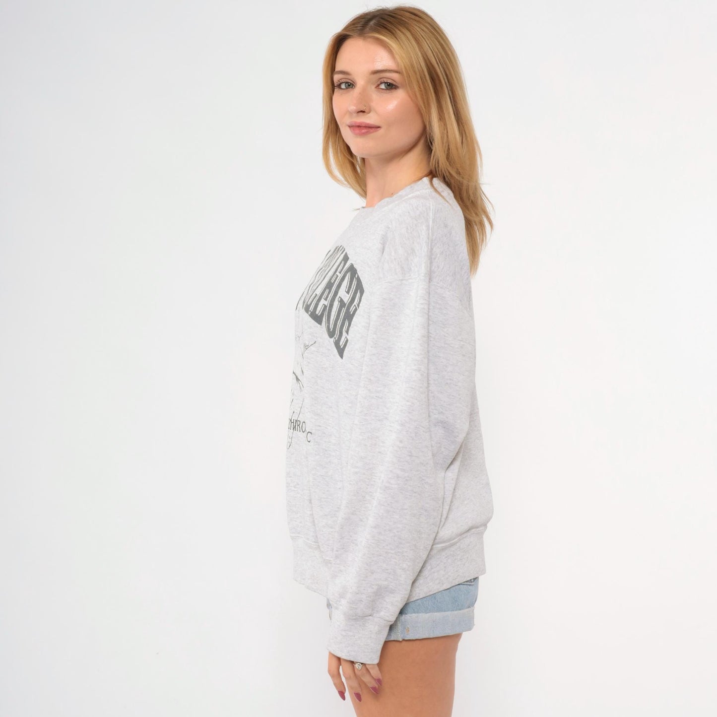 90s Jansport Life College Chiropractic School Sweatshirt Grey Crewneck Large L