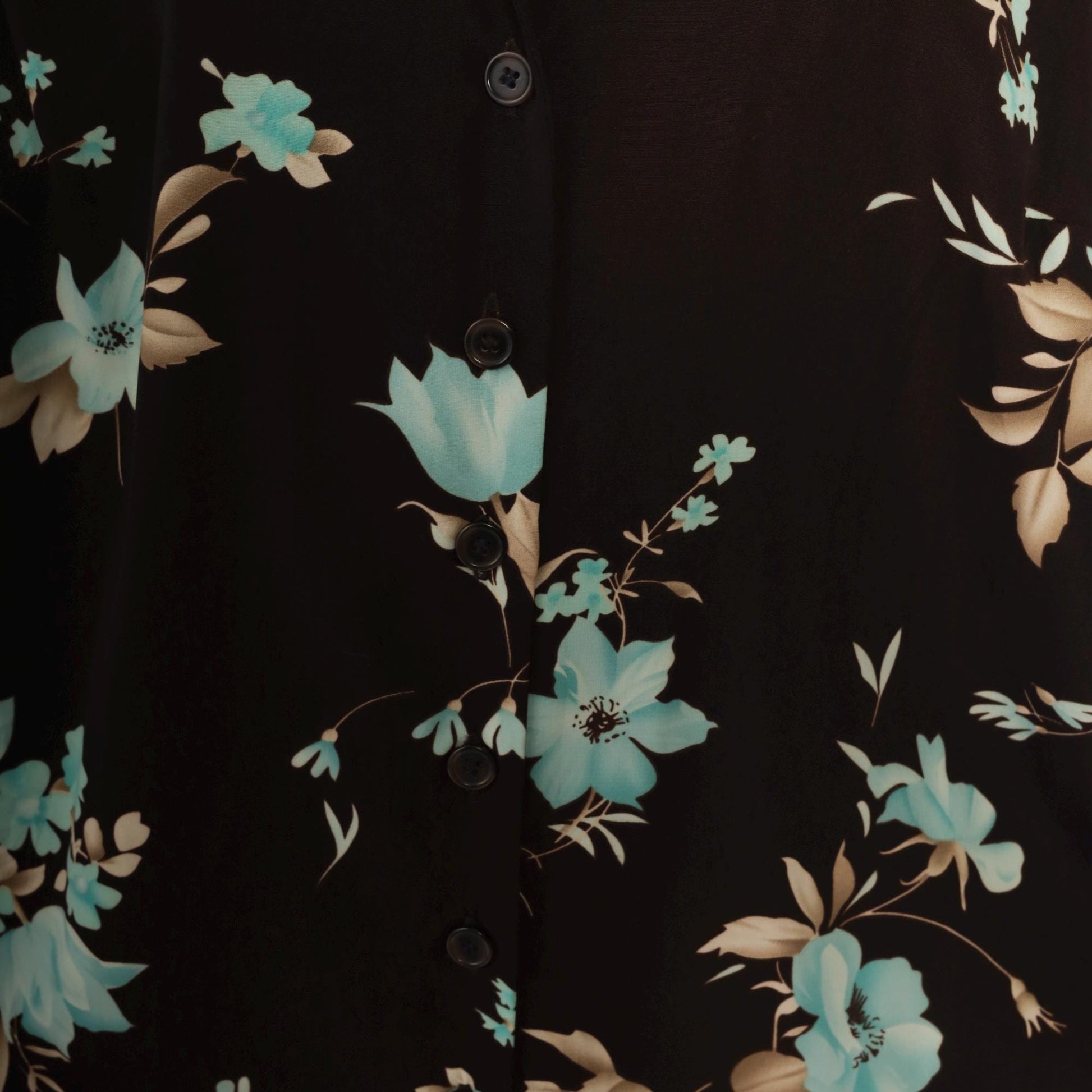 90s Studio I Brown Floral Maxi Dress Plus Size 18W Sleeveless Collared V-Neck
