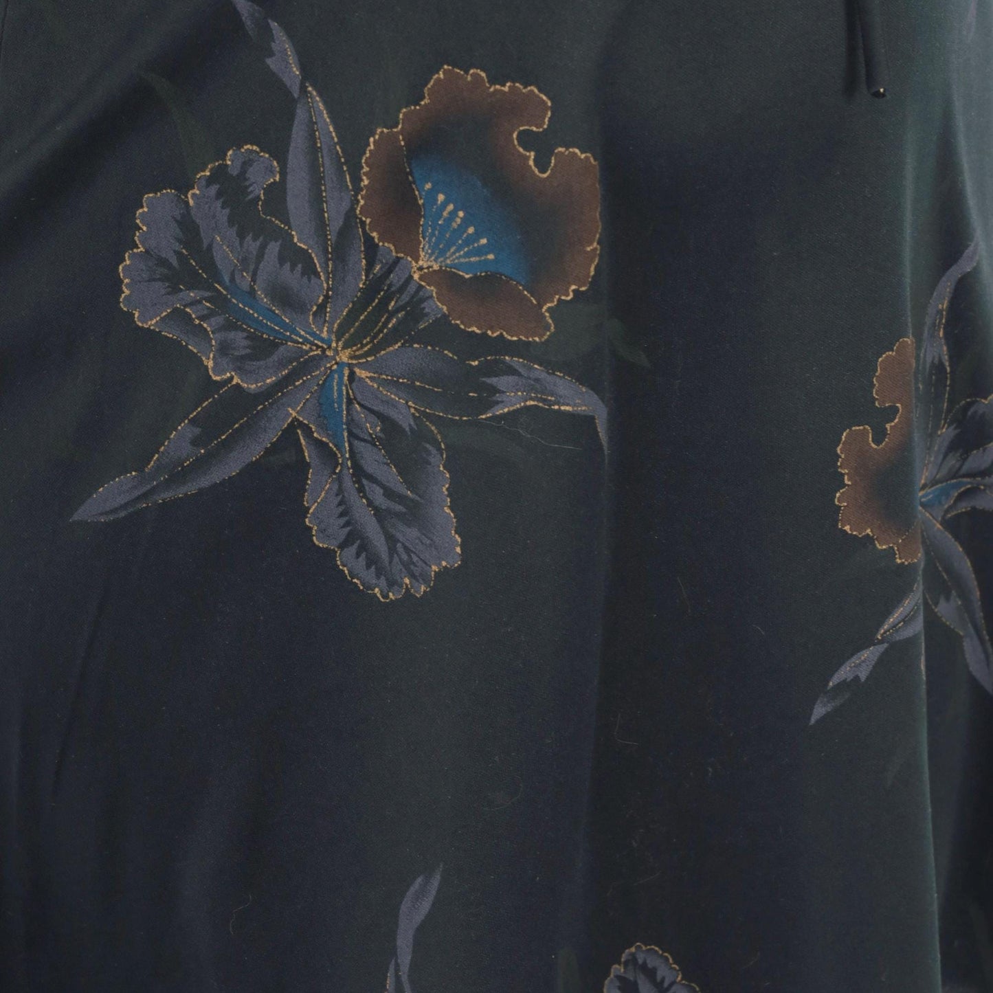 70s Black Floral Mini Dress Gold Metallic Tropical Sundress Tank Extra Small XS