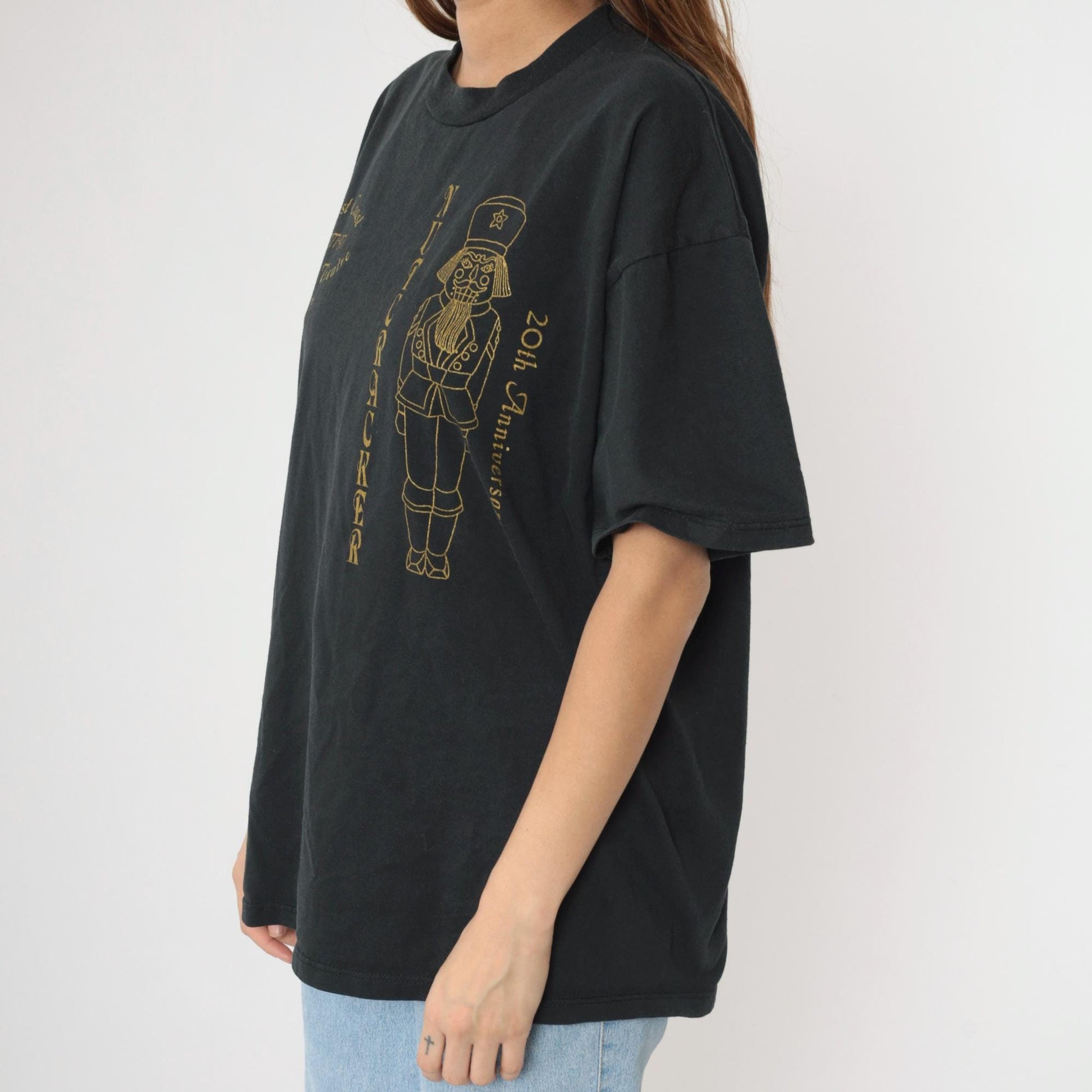 90s Nutcracker East Coast Dance Theatre Crew Graphic Tee Black Extra Large