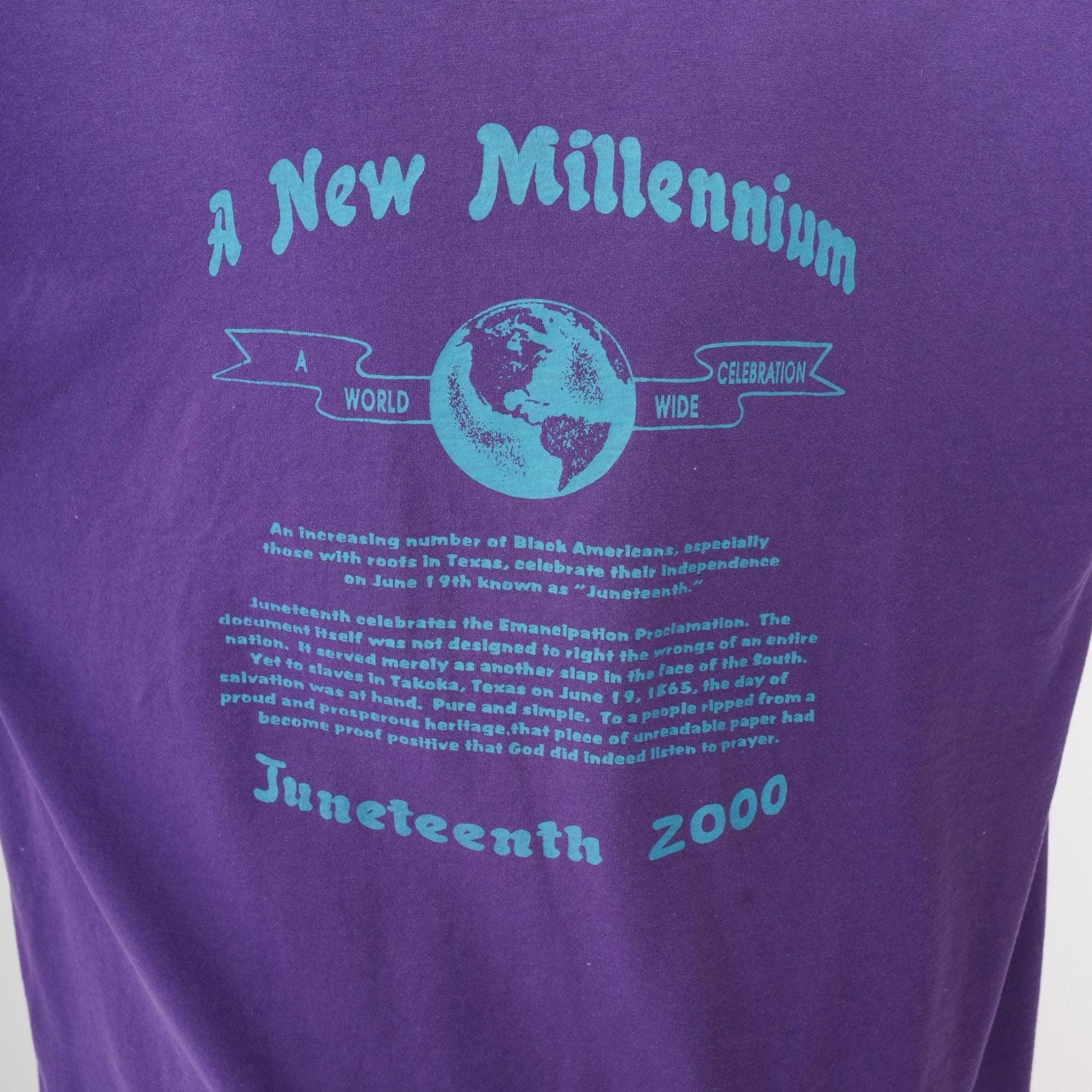 90s Juneteenth 2000 Graphic T-Shirt Purple Maya Angelou Historical Tee Large L