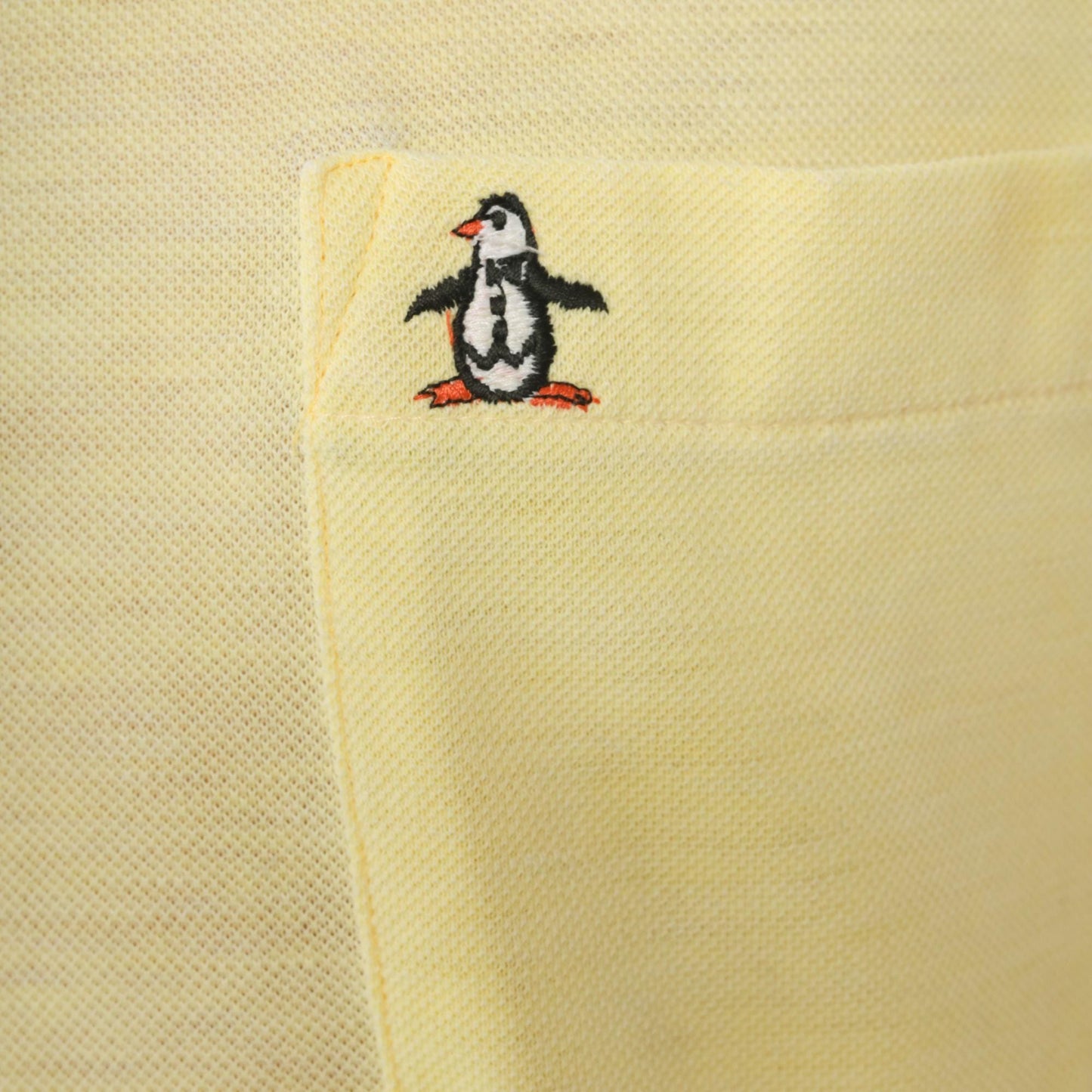 80s Grand Slam Munsingwear Polo Shirt Yellow Half-Button Collared Large L