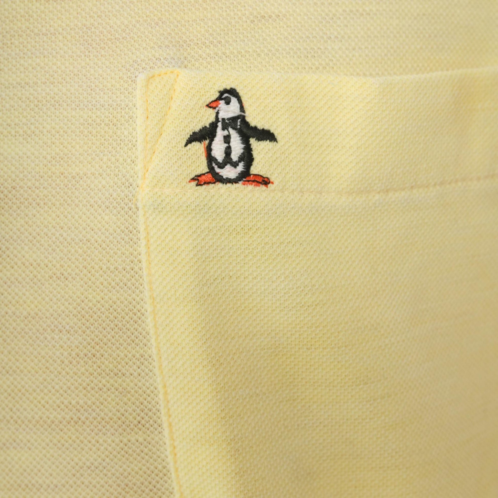 80s Grand Slam Munsingwear Polo Shirt Yellow Half-Button Collared Large L