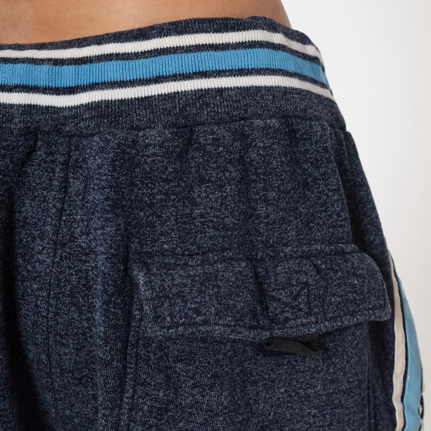 90s Delf Navy Striped Knit Shorts Wide Leg Athletic Extra Large XL