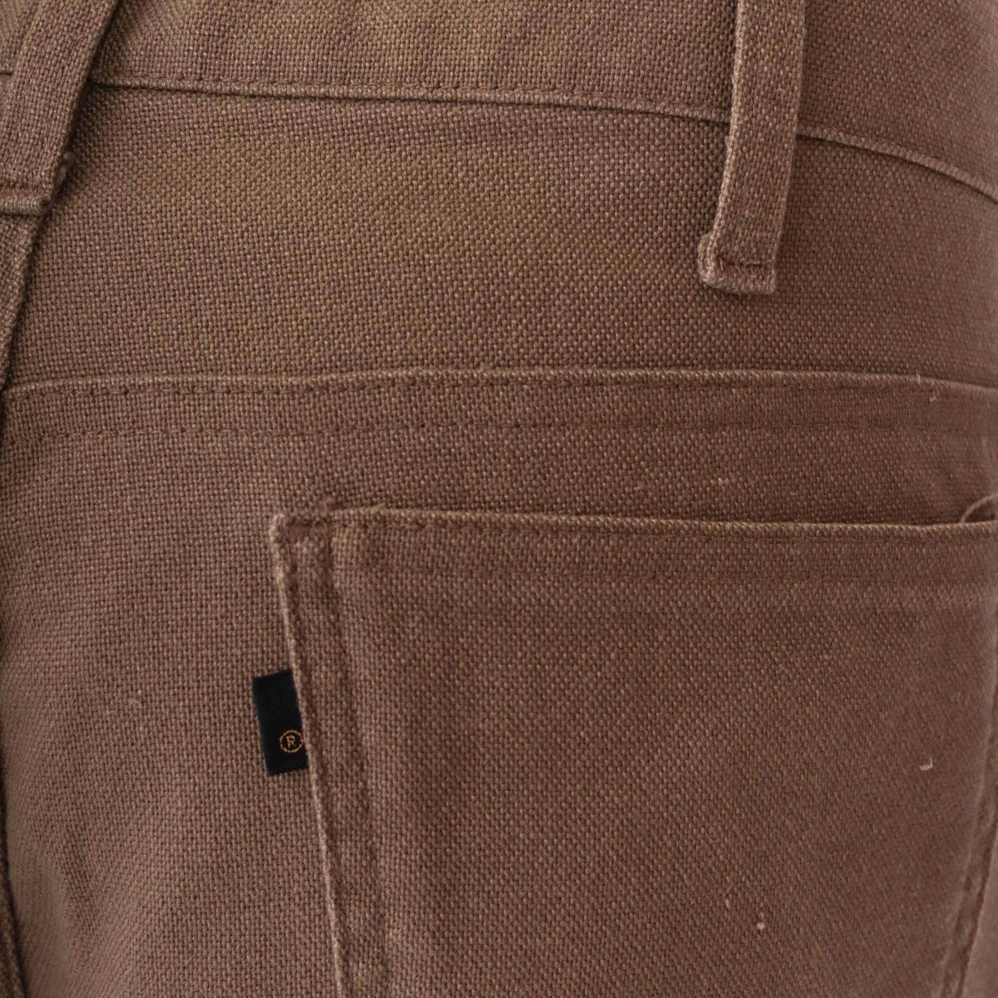 70s Levi's Sta-Prest Brown Straight Leg High Waist Trousers 36x32