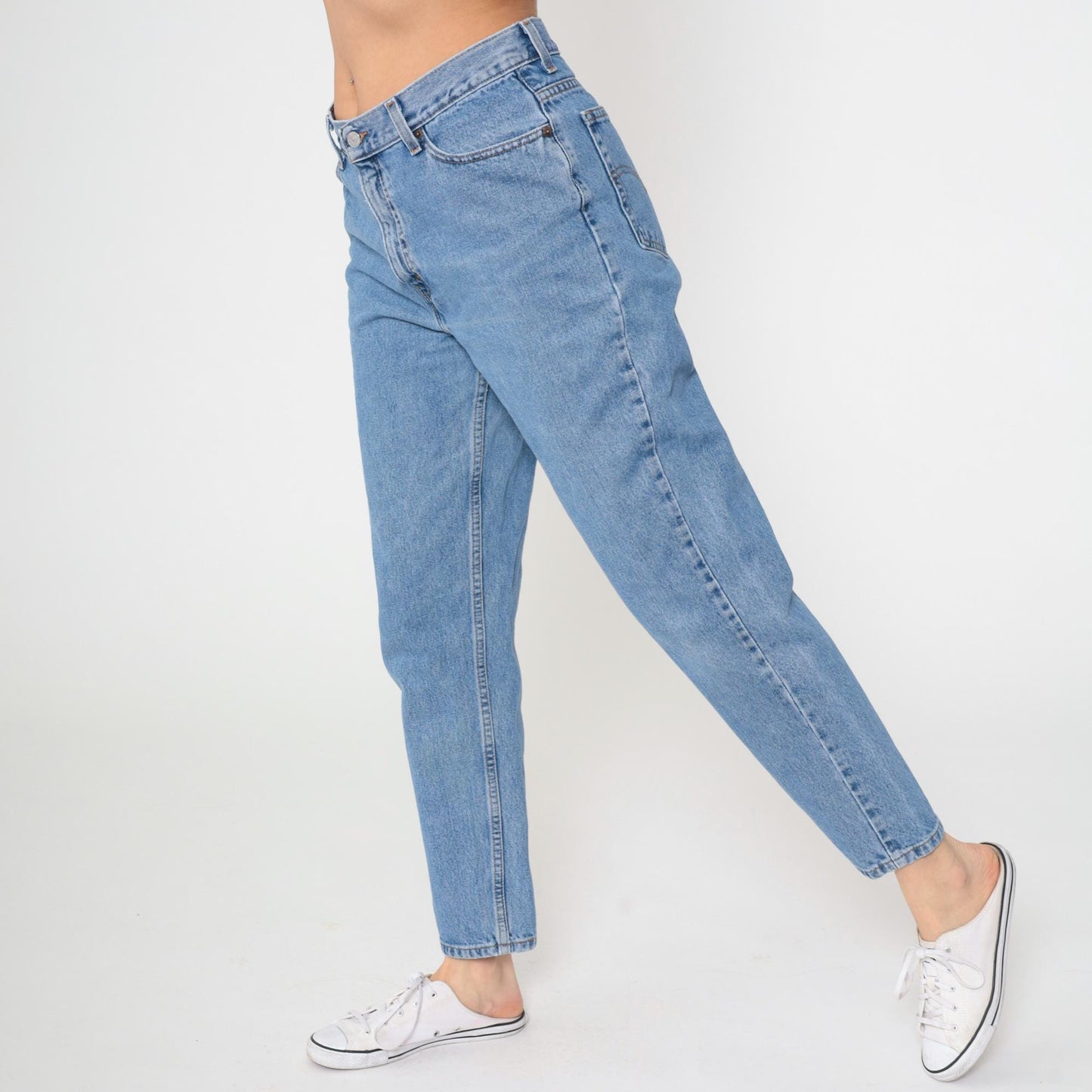 Levi's 512 High Rise Slim Jeans Blue Denim 90s Medium Short 30x29