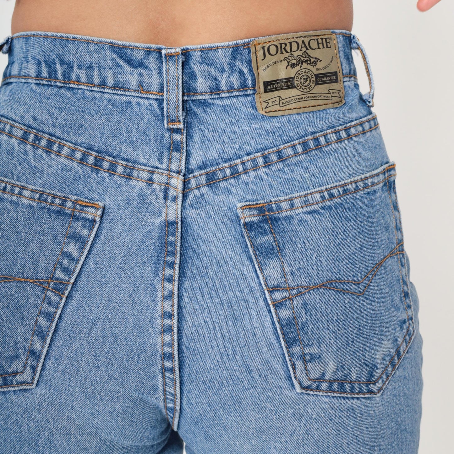 90s Jordache High-Waisted Tapered Jeans Blue Denim Small
