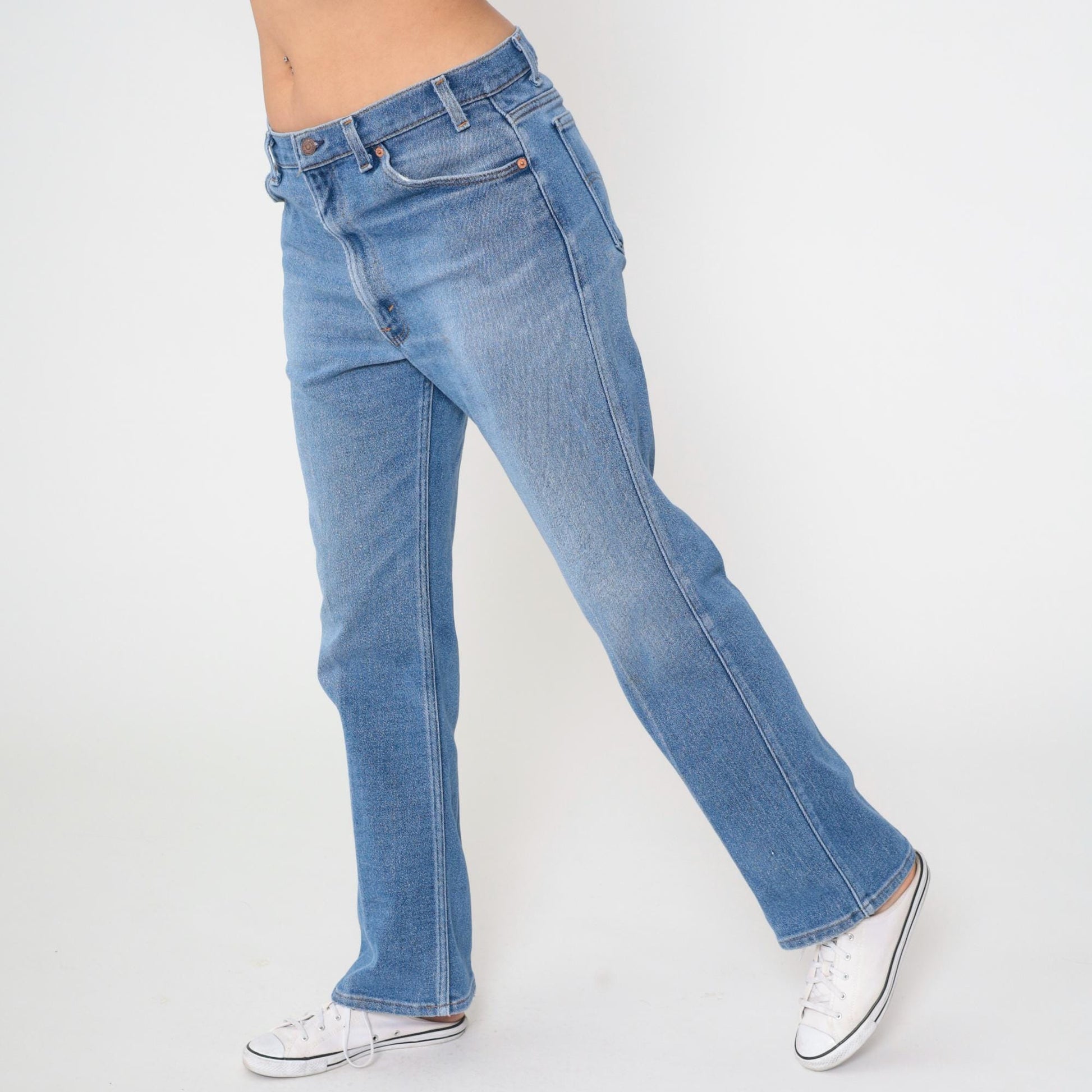 90s Levi's 517 Bootcut Jeans Blue Denim High Rise Men's 36x32