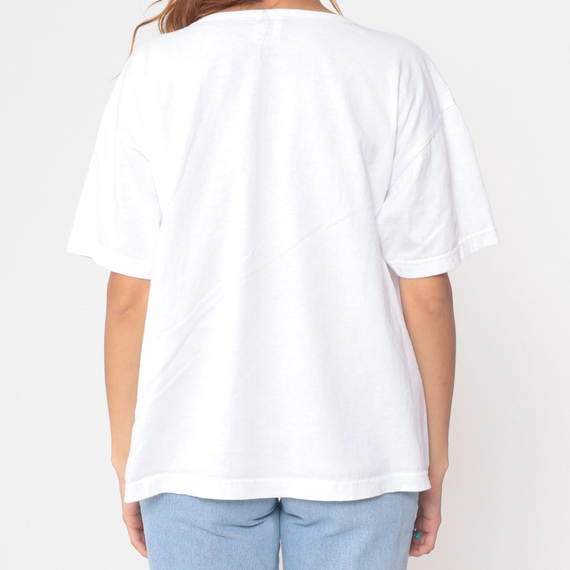 90s Hawaii White Cotton T-Shirt Embroidered Floral Graphic Extra Large XL