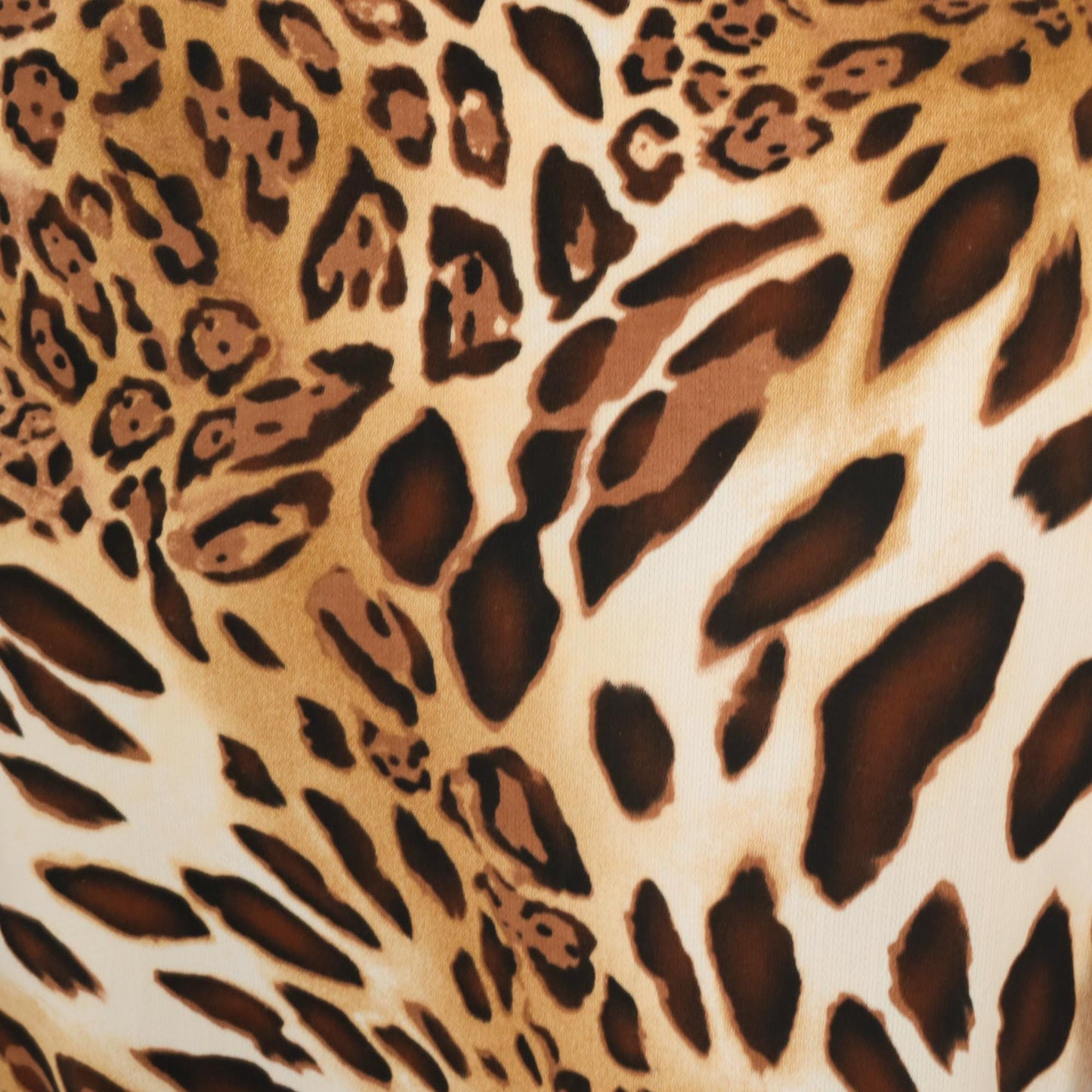 90s Rave Leopard Print Midi Dress Sleeveless Deep V Tie Front Brown Medium M