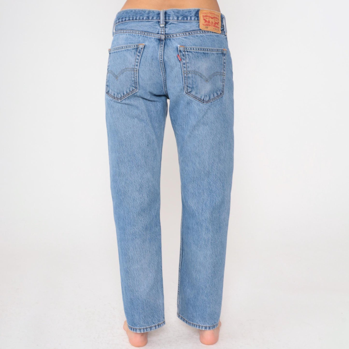 Y2K Levi's 505 Light Blue Straight Leg Mid Rise Jeans Large L