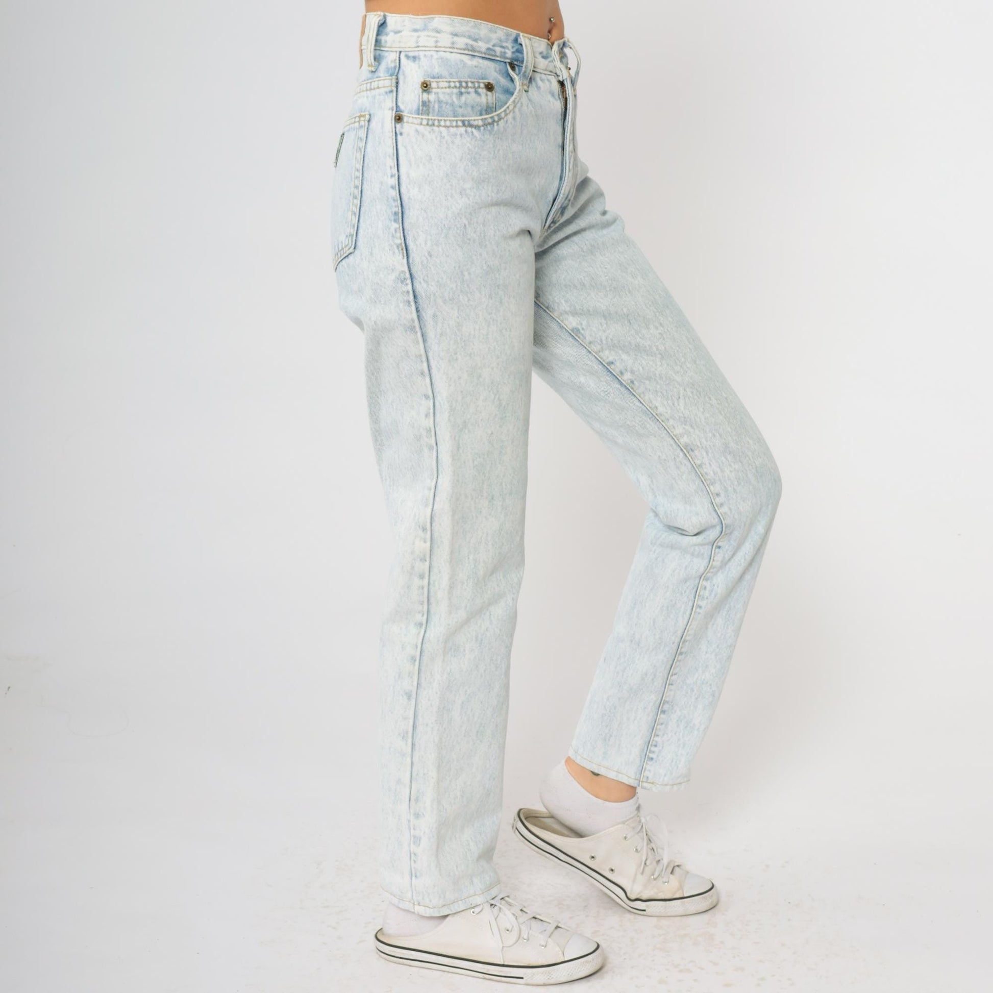 90s Guess Georges Marciano Acid Wash High Waisted Straight Leg Jeans XS