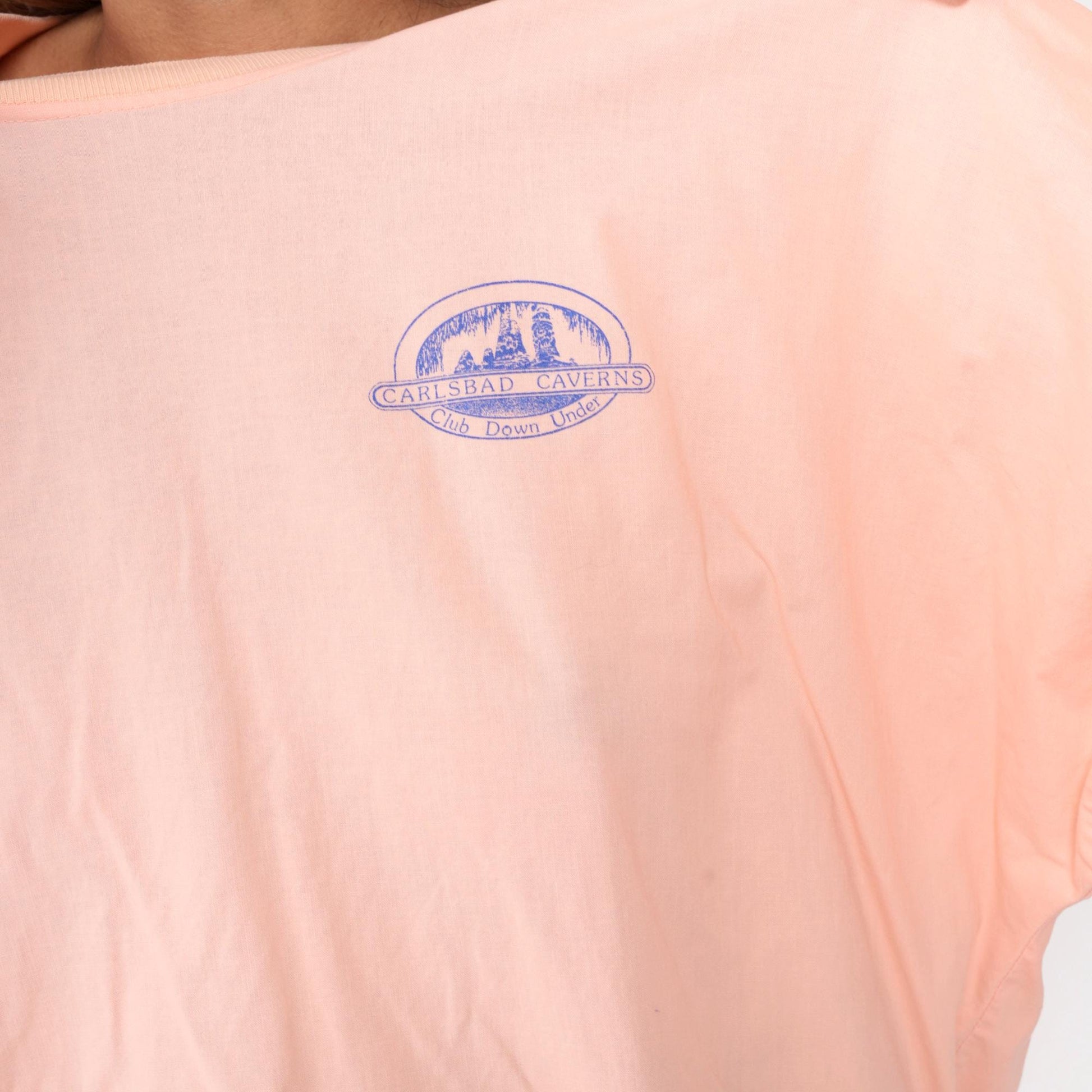 90s Carlsbad Caverns New Mexico Peach Sweatshirt Graphic Pullover Large L