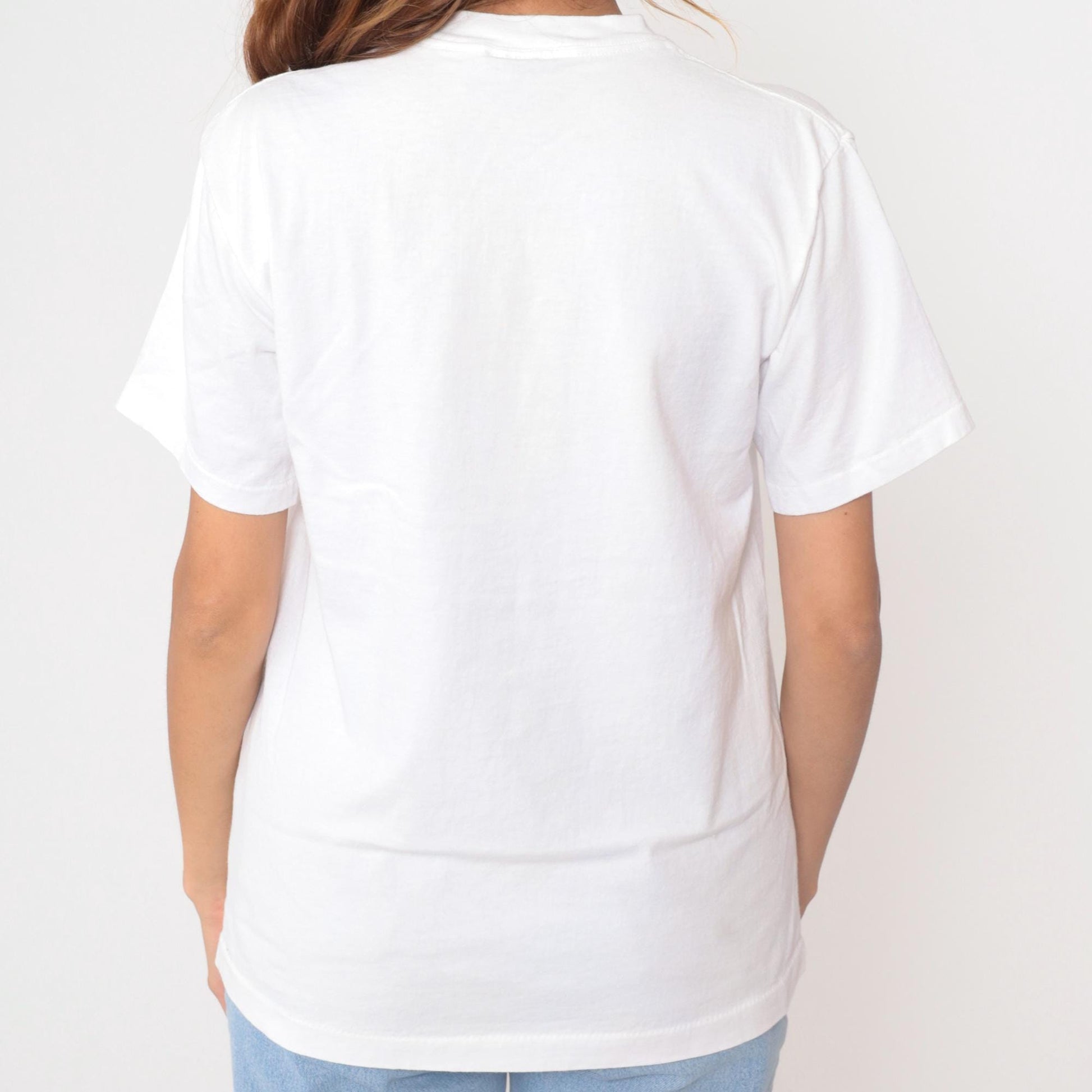 90s San Francisco Cable Car White Graphic T-Shirt Cotton Medium M