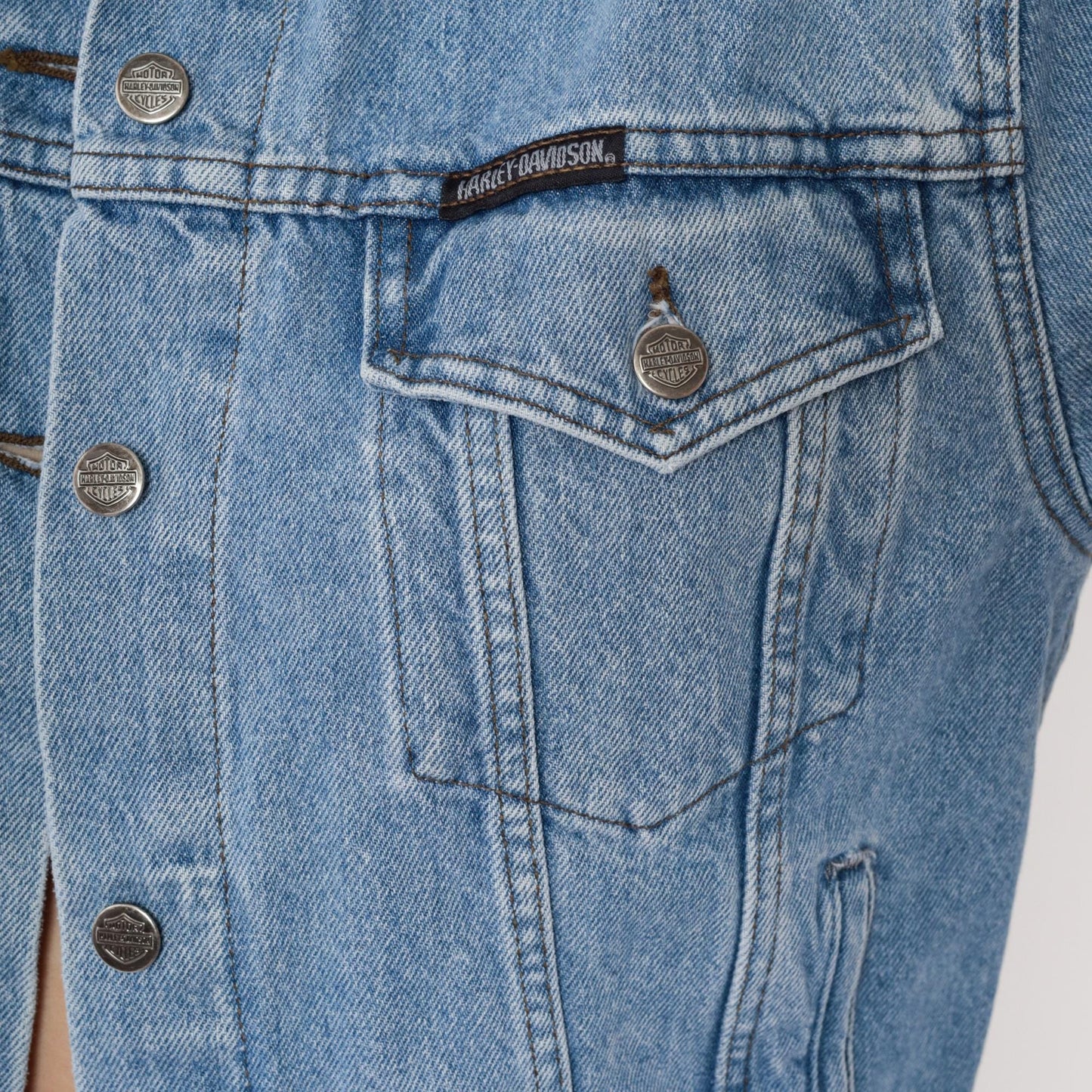 90s Harley Davidson Light Wash Denim Jacket Unisex Medium M