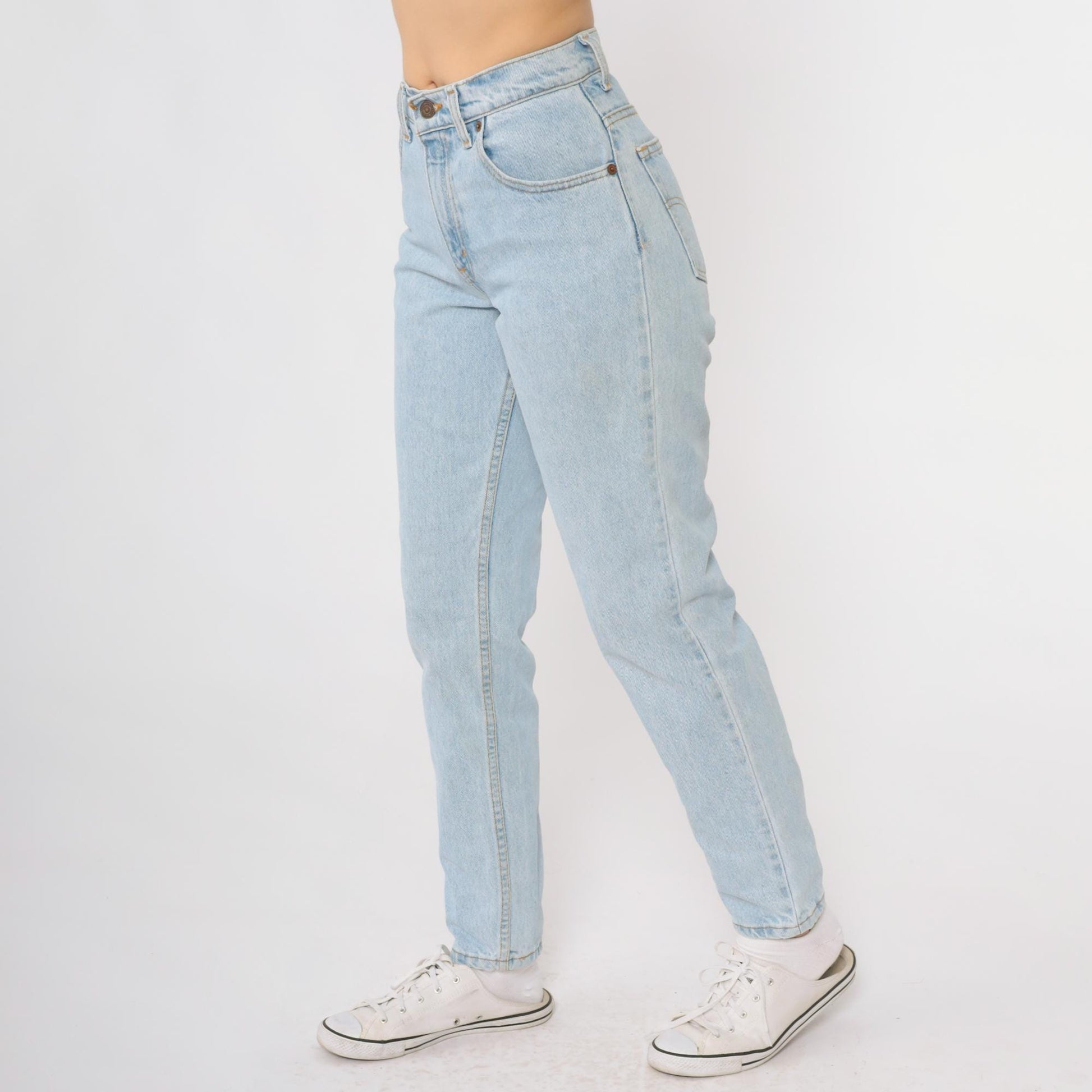 Levi's 550 90s Light Blue High Waisted Jeans Tapered Leg Extra Small XS